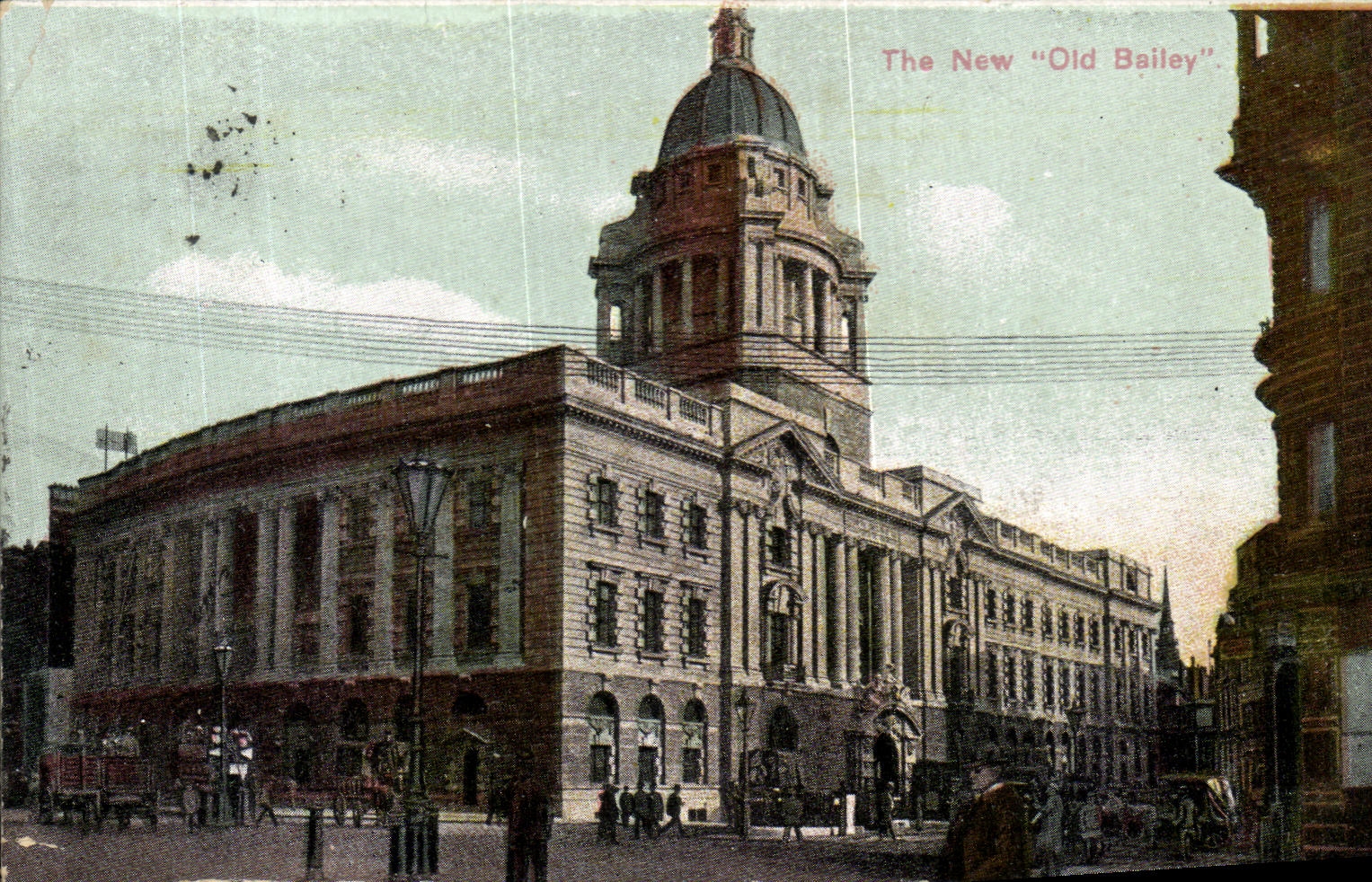 VINTAGE POSTCARD The new Old Bailey London