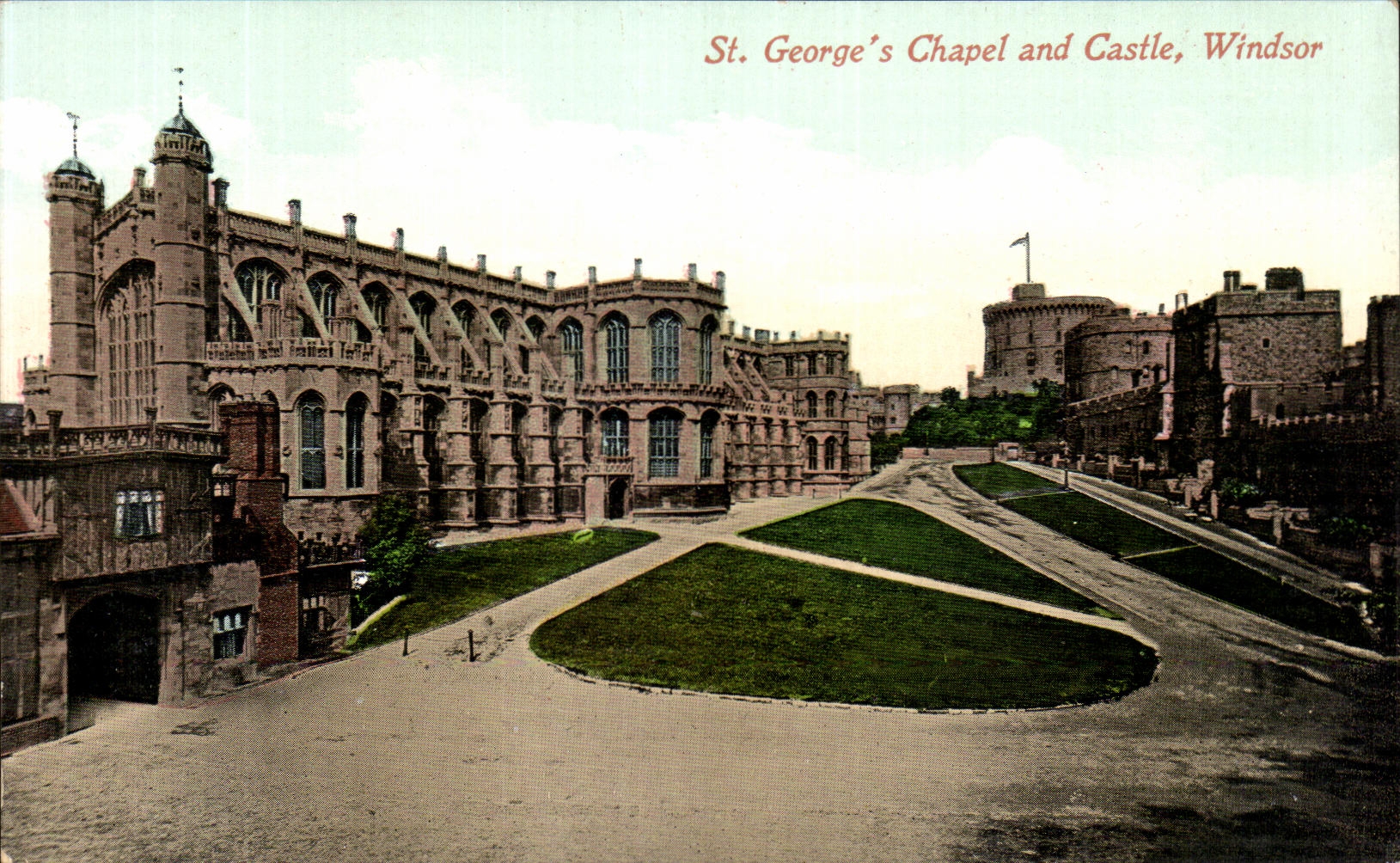 Capilla y castillo Windsor de San Jorge S de la POSTAL de la VENDIMIA