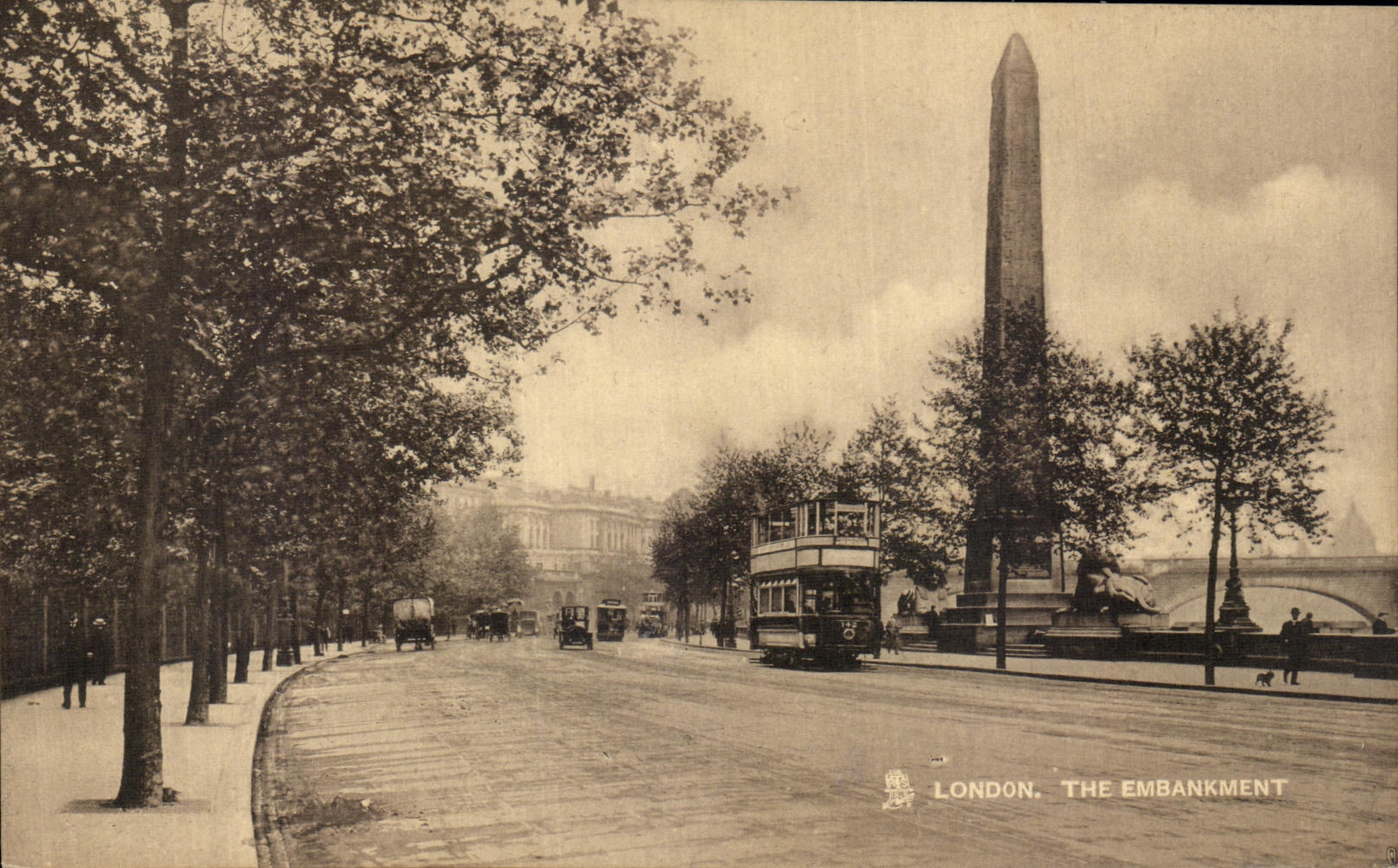 VINTAGE POSTCARD London The Embankment