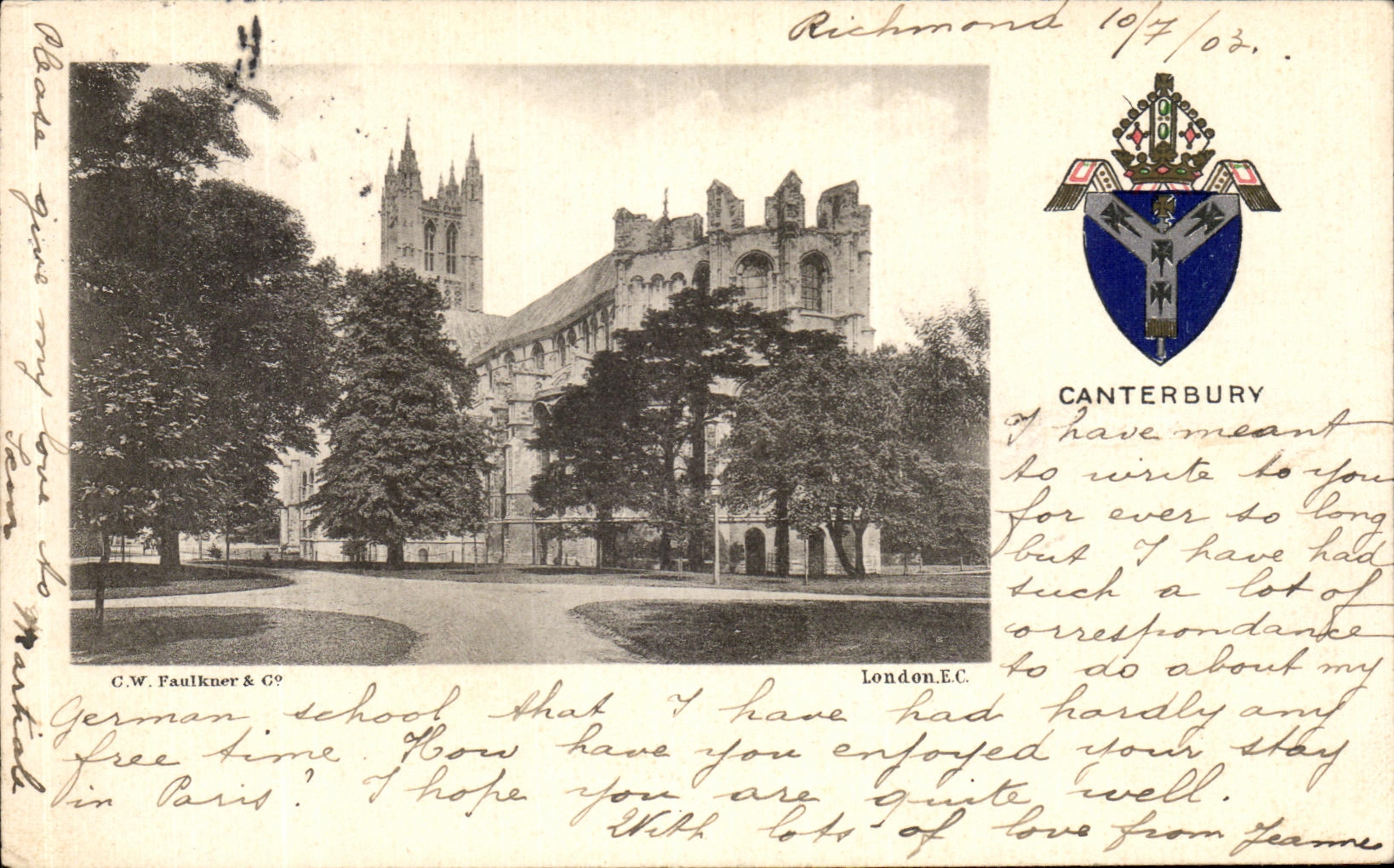 VINTAGE POSTCARD Canterbury