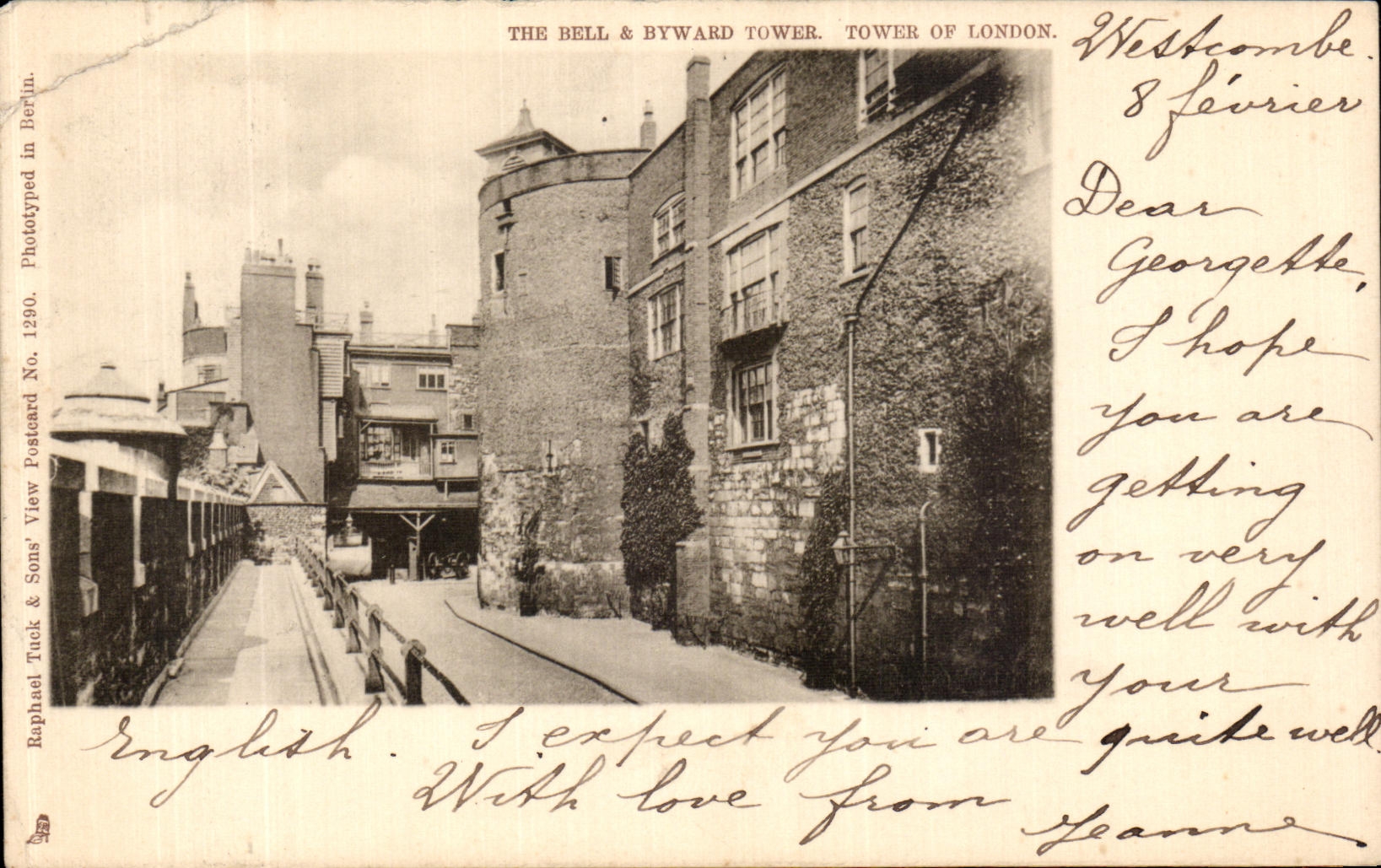 VINTAGE POSTCARD London The Beautiful Byward Tower
