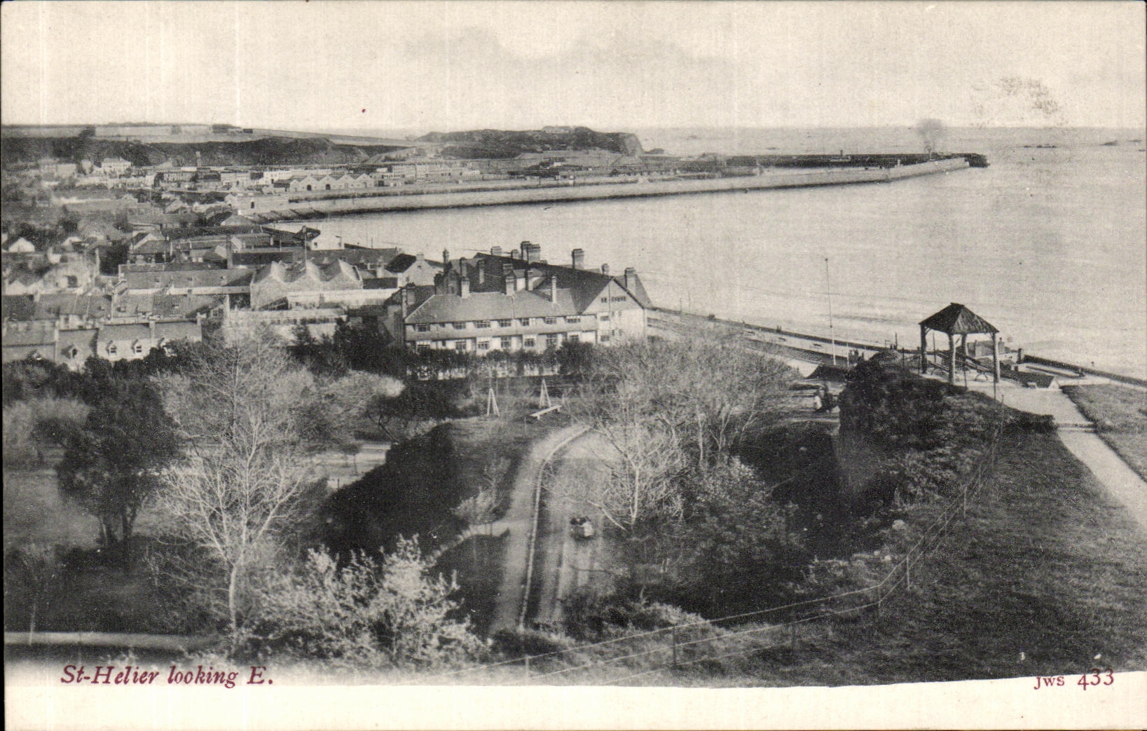 VINTAGE POSTCARD St Helier Looking East Jersey