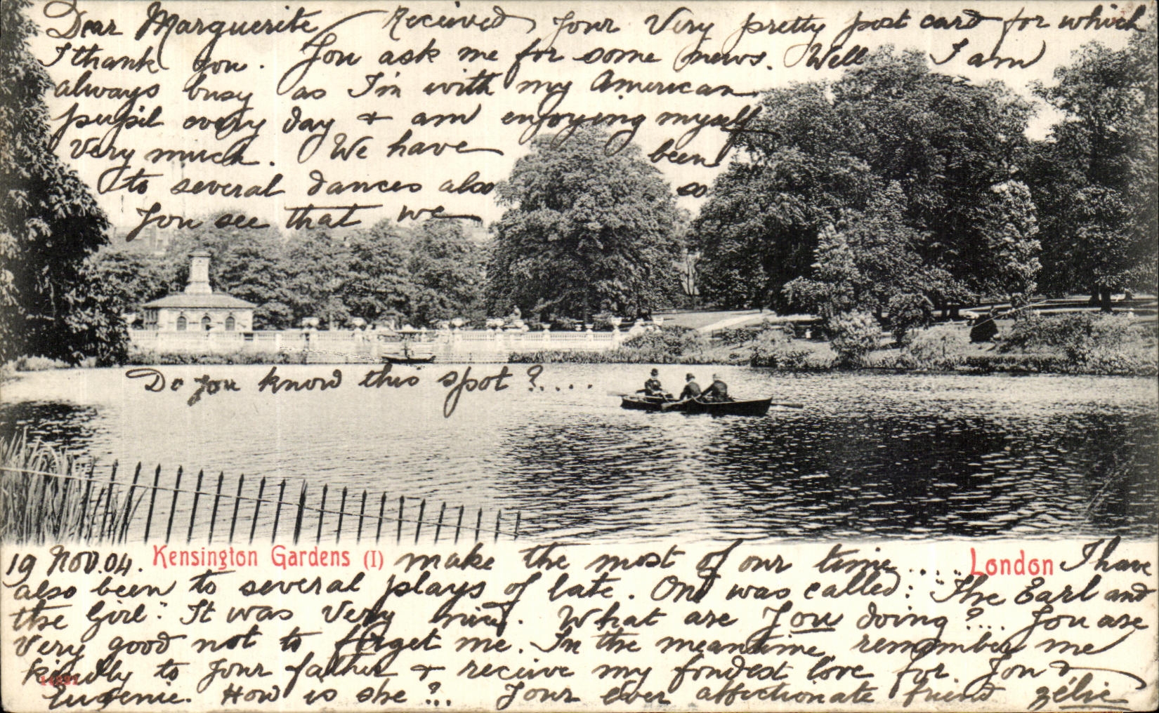 VINTAGE POSTCARD Kensingion Gardens