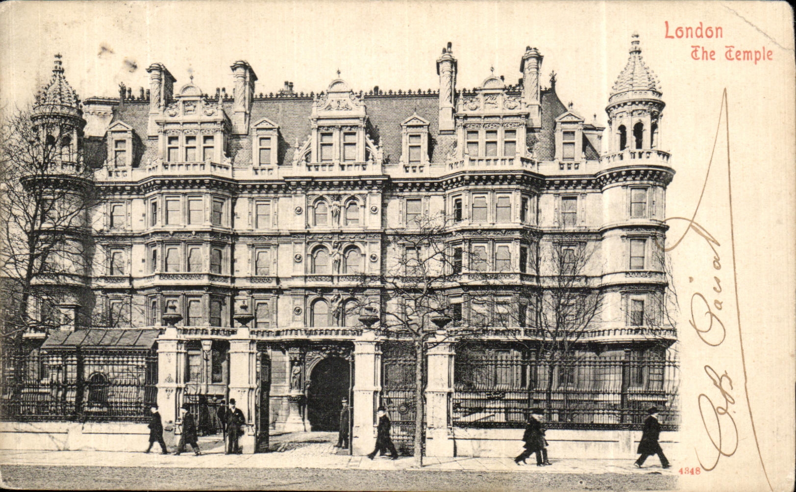 VINTAGE POSTCARD London The Temple