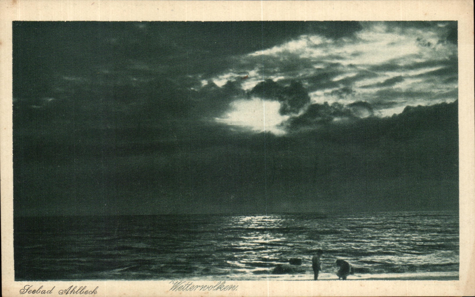 VINTAGE POSTCARD Seebad Ahlbeck Wetterwolken