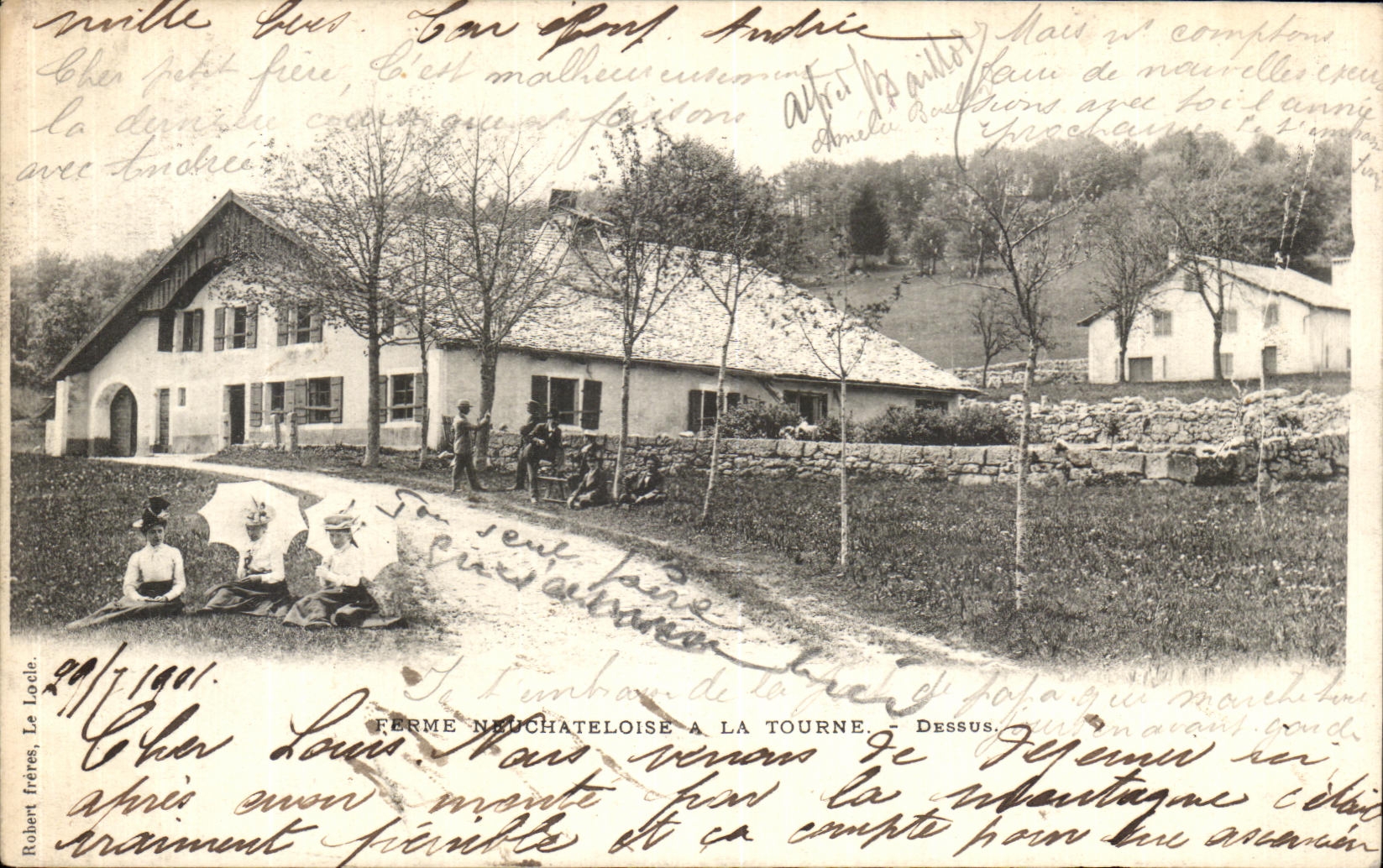 CPA Ferme Neuchateloise A La Tourne Dessus Neuchatel