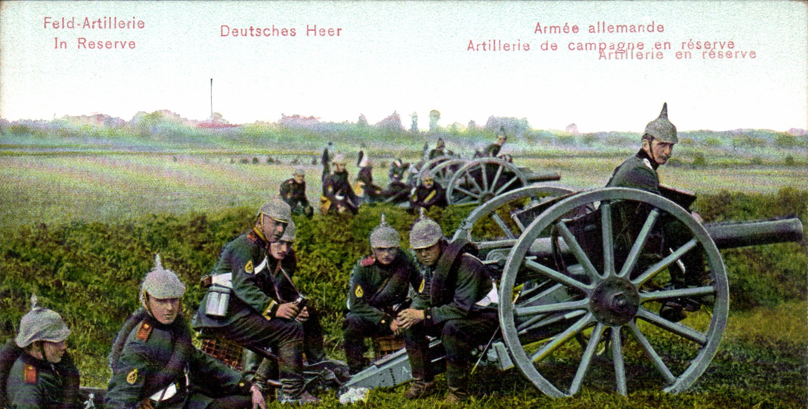 Artilleria alemana de Deutsches Heer Feld de la POSTAL de la VENDIMIA en la reserva Canon armado Militaria