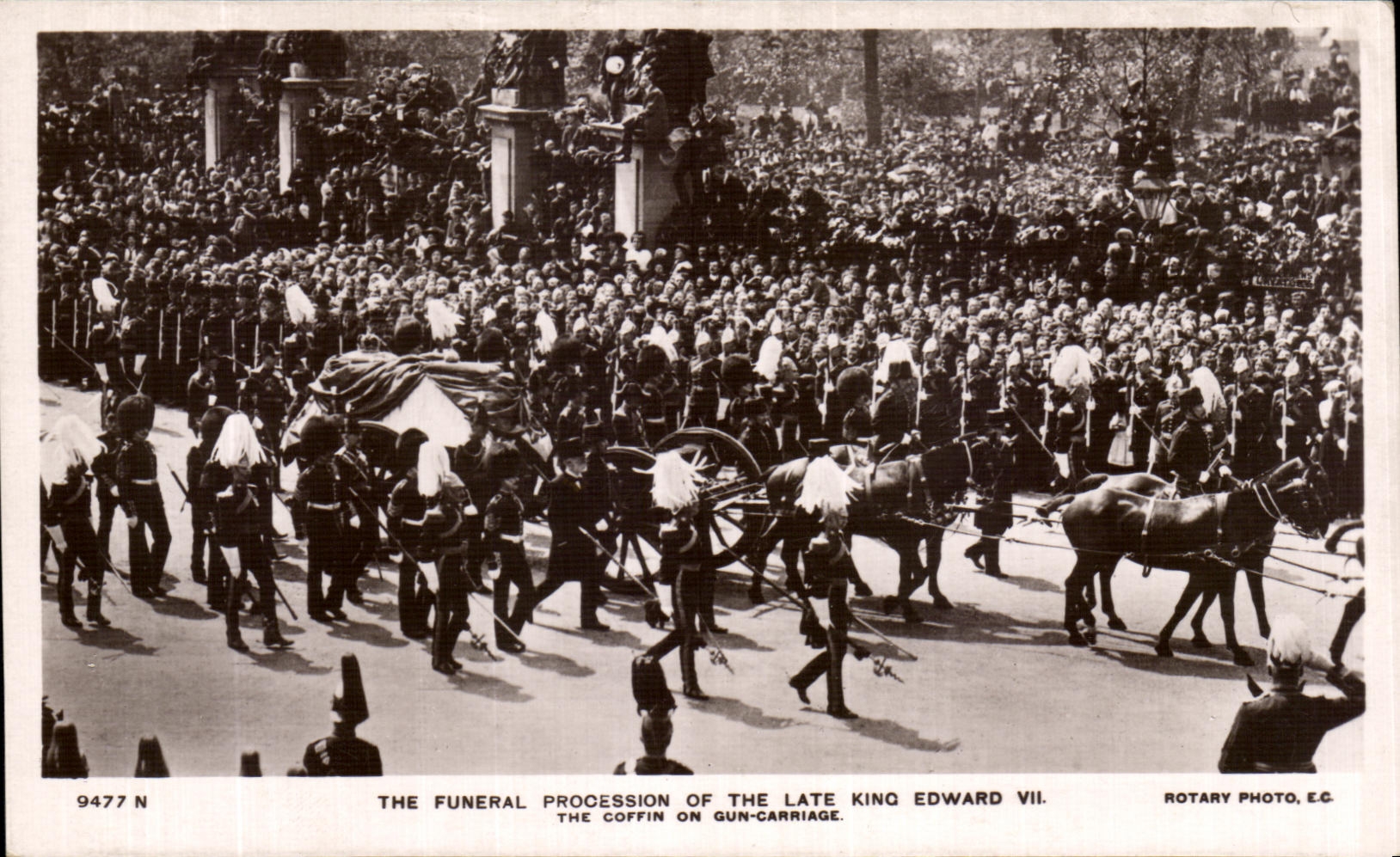 VINTAGE POSTCARD The Funeral Procession off the Late Kind Edward VII London