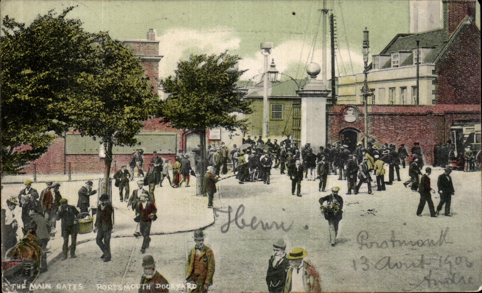 VINTAGE POSTCARD The hand spoil Portsmouth Dockyard