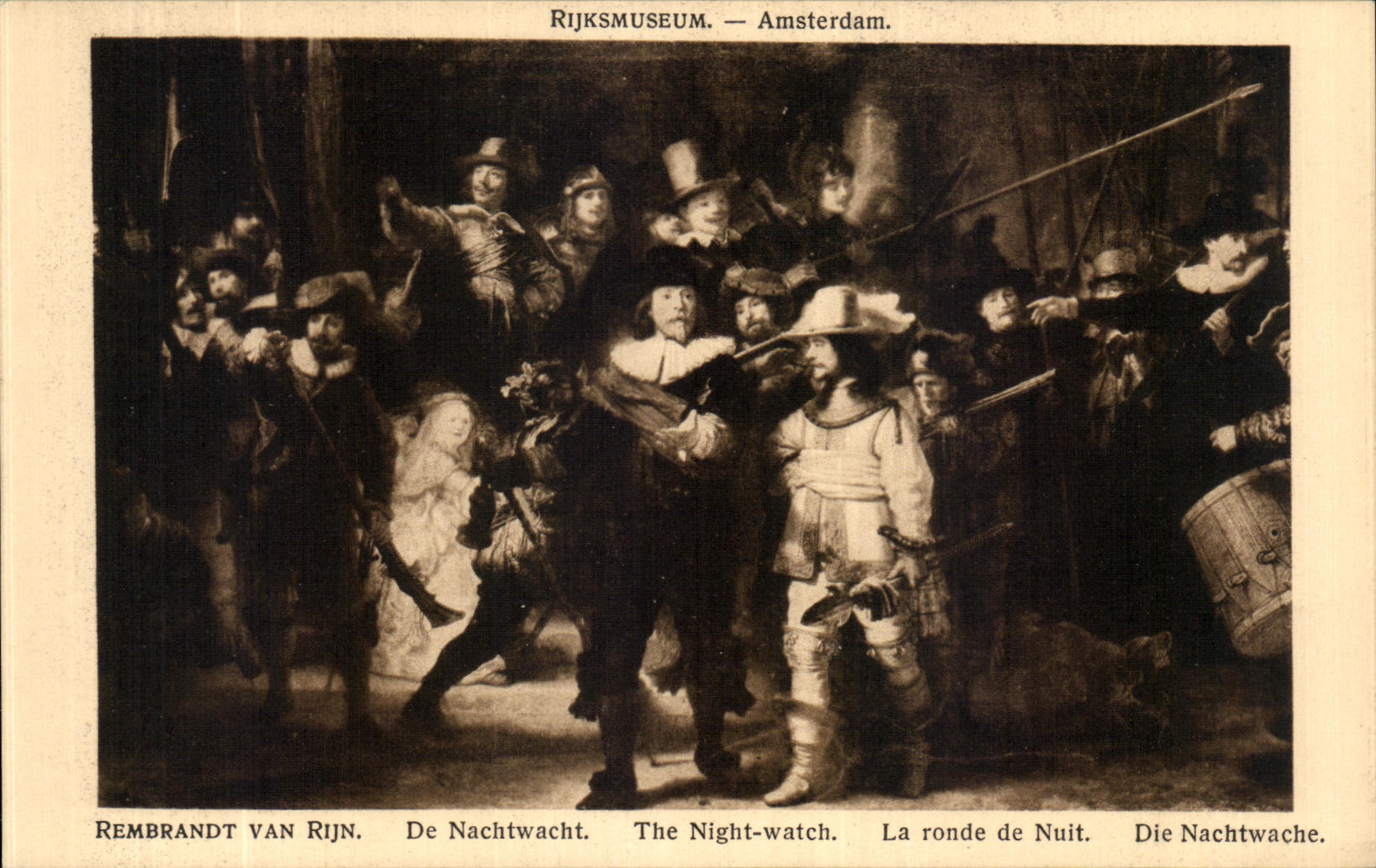 CPA Rijksmuseum Amsterdam Rembrandt van Rijn La ronde de nuit Mousquetaires