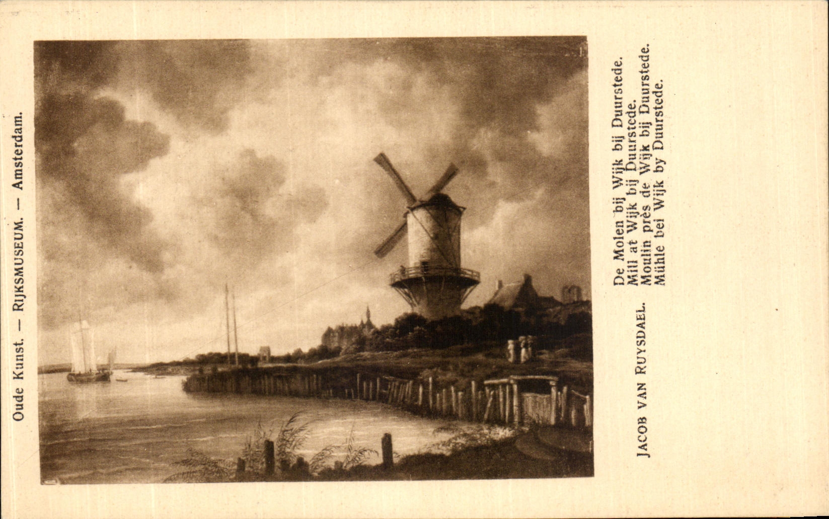 CPA Rijksmuseum Amsterdam Jacob van Ruysaele Moulin pres de Wijk bij Duurstede