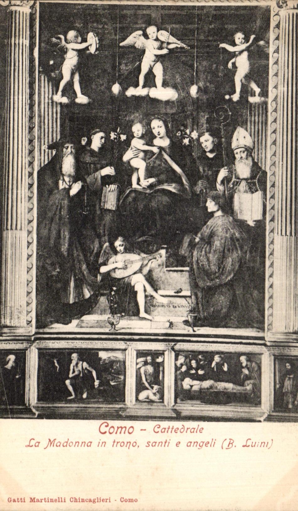 CPA Como Cattedrale La Modonna in trono santi e angeli