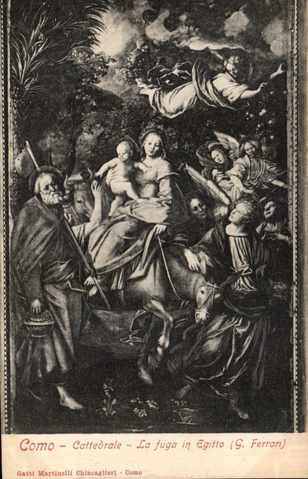 CPA Como Cattedrale La fuga in Egitto G Ferrari
