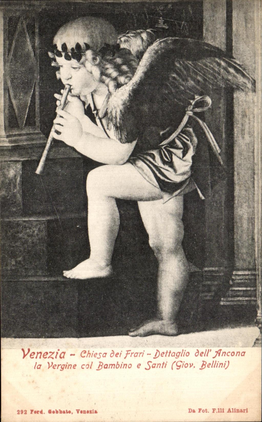 VINTAGE POSTCARD Venezia Chiesa dei Frari Dettaglio LED Ancona