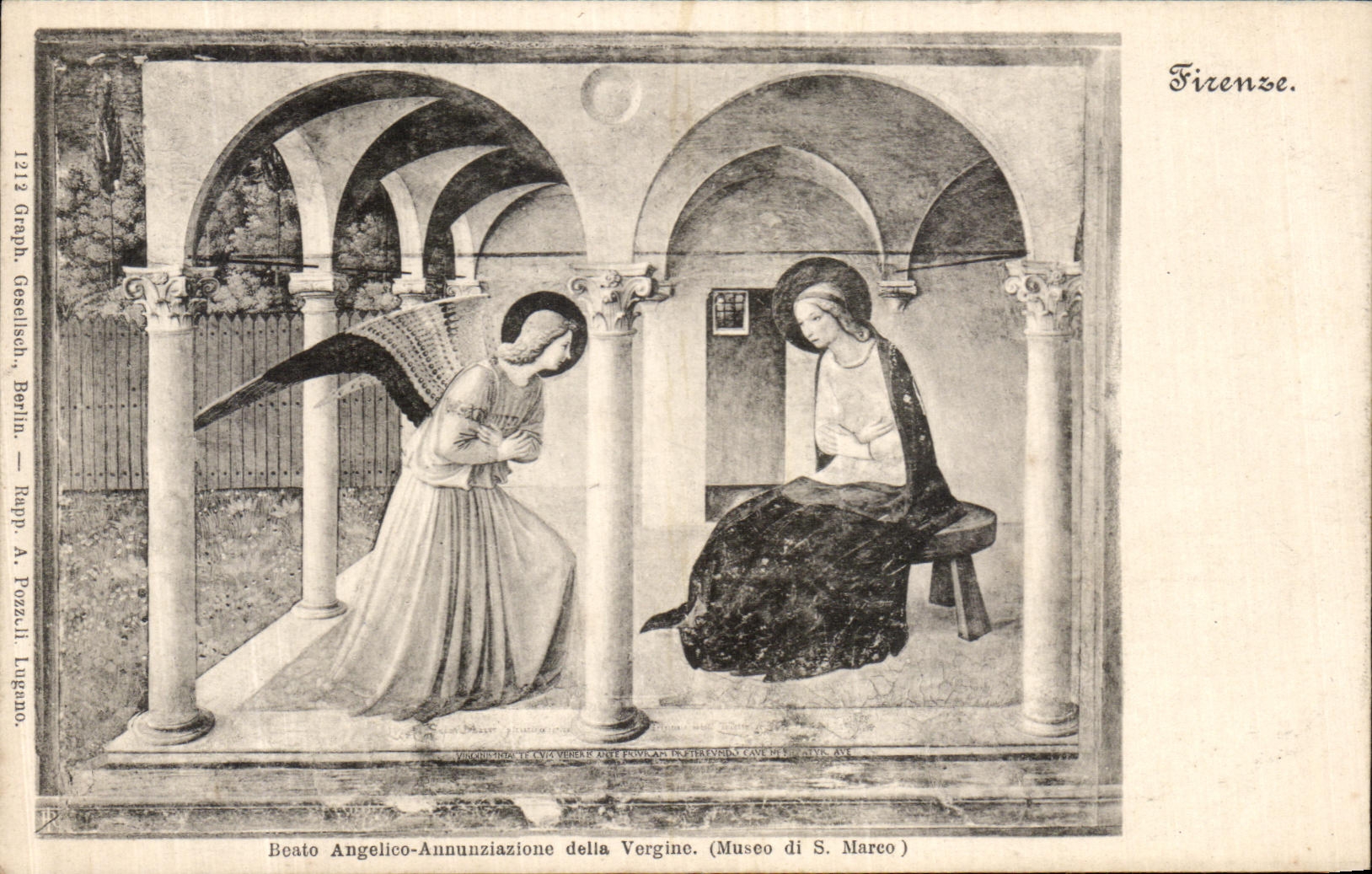 POSTAL Firenze Beato Vergine desatado Angelito de la VENDIMIA