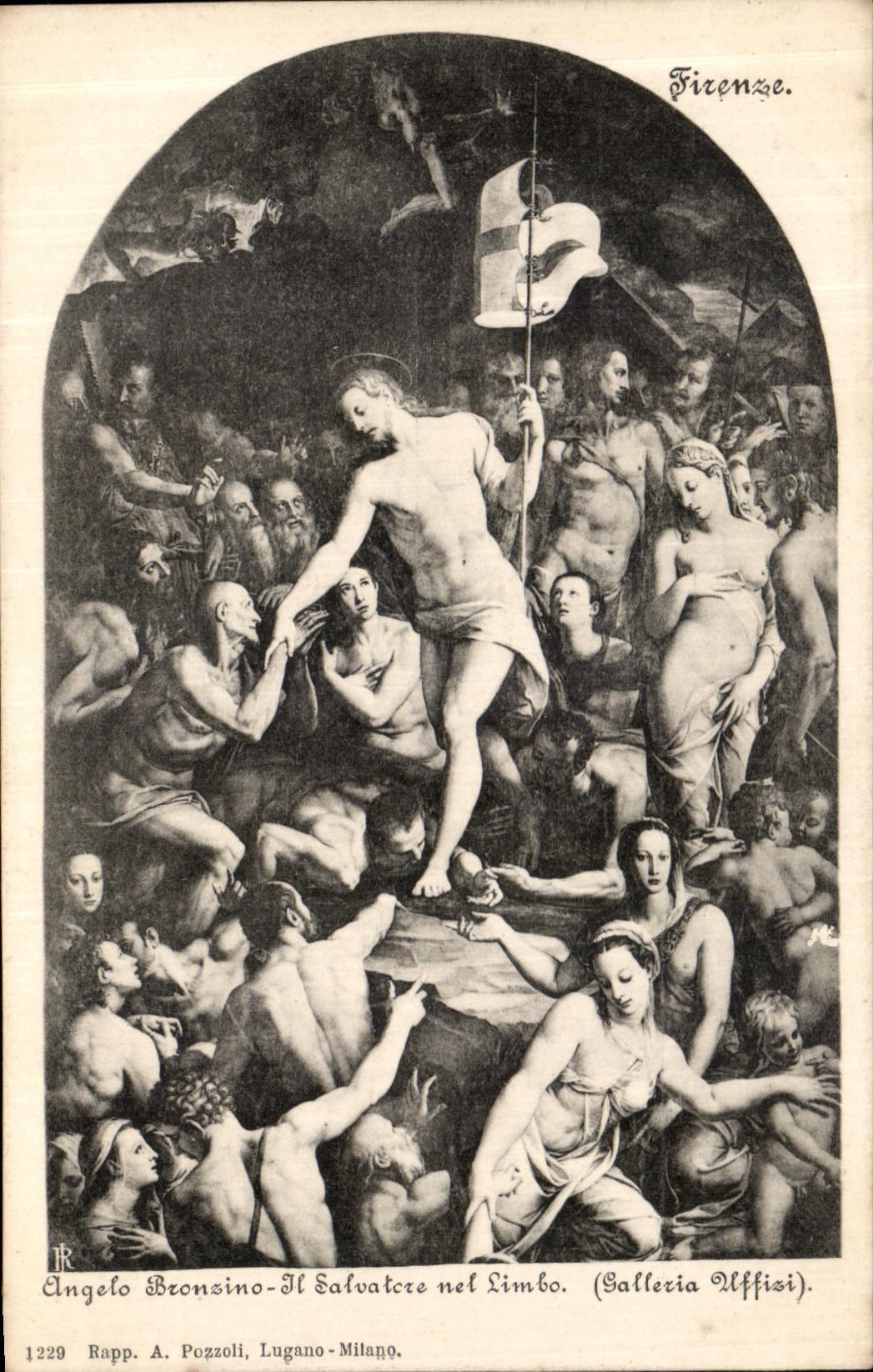 POSTAL Firenze angel Bronsino de la VENDIMIA