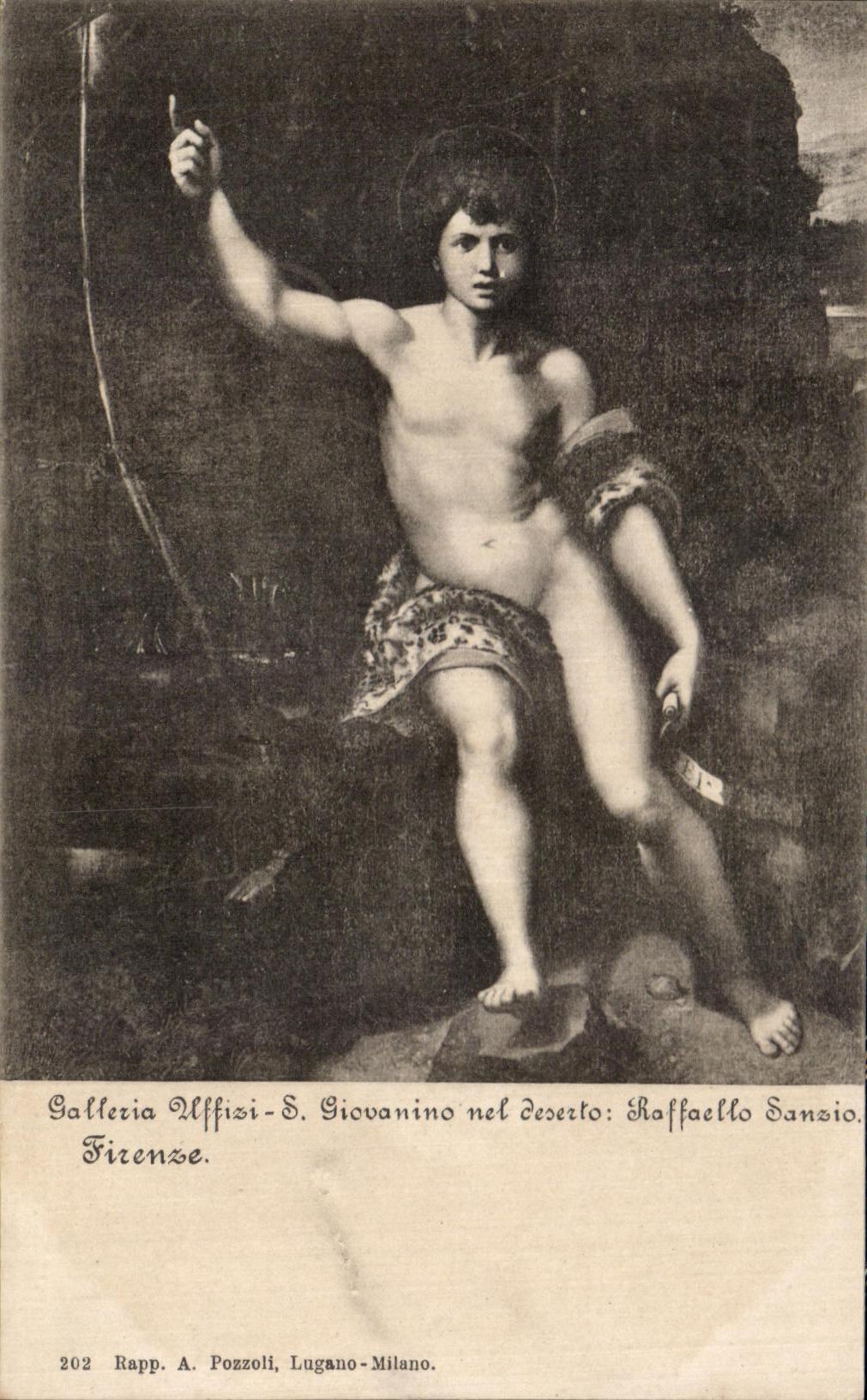 Deserto Raffaello Sansio del nel de Firenze Juan de la POSTAL de la VENDIMIA