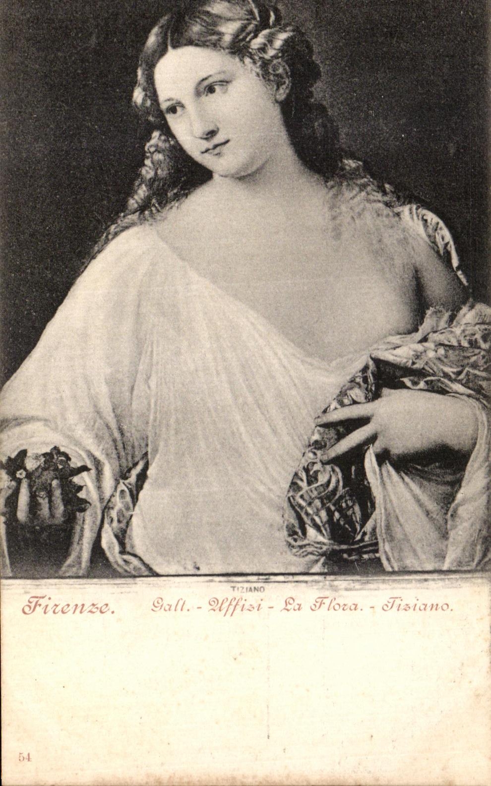 POSTAL Firenze Galleri Uffiri de la VENDIMIA la flora Tisiano