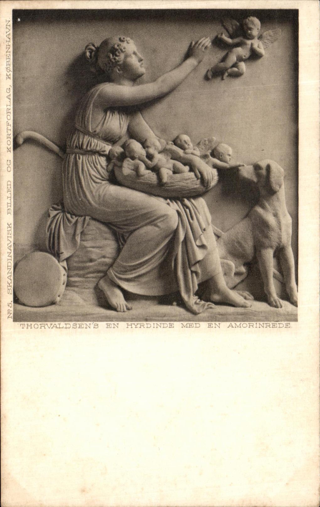 POSTAL Thorvaldsens de la VENDIMIA en el MED de Hyrdind en Amorinrede