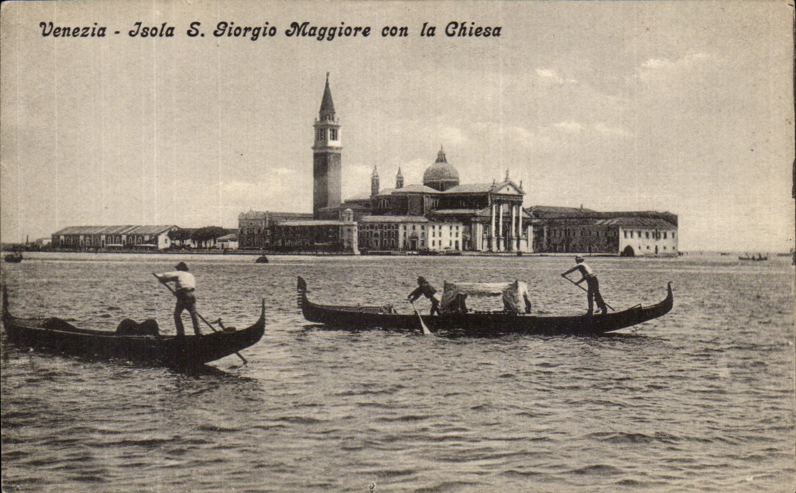 La POSTAL Venezia de la VENDIMIA aislo a idiota Chiesa de S Jorge Maggiore