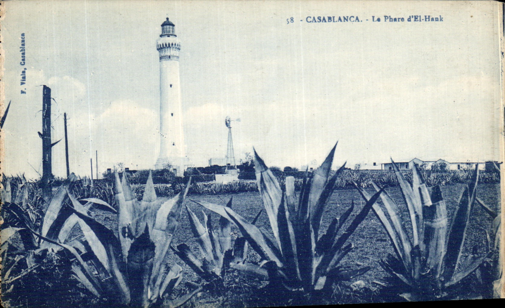 VINTAGE POSTCARD Morocco Casablanca the headlight D El Hank