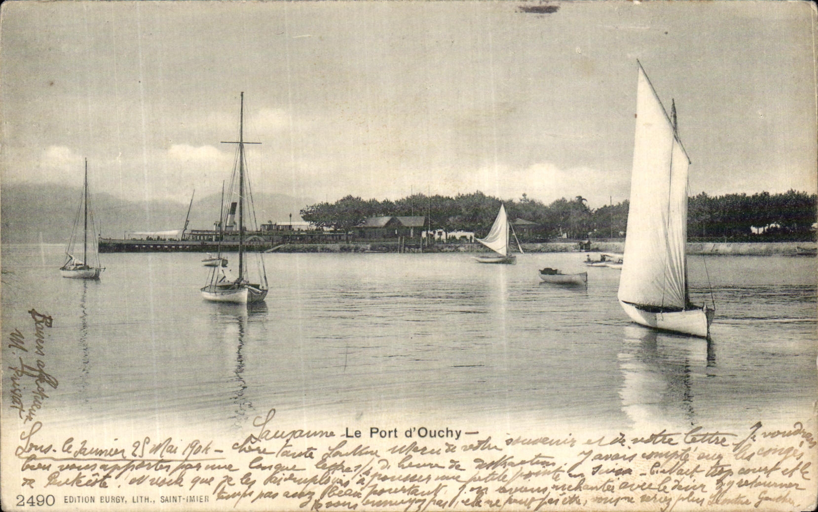 CPA Le Port d Quchy Bateaux