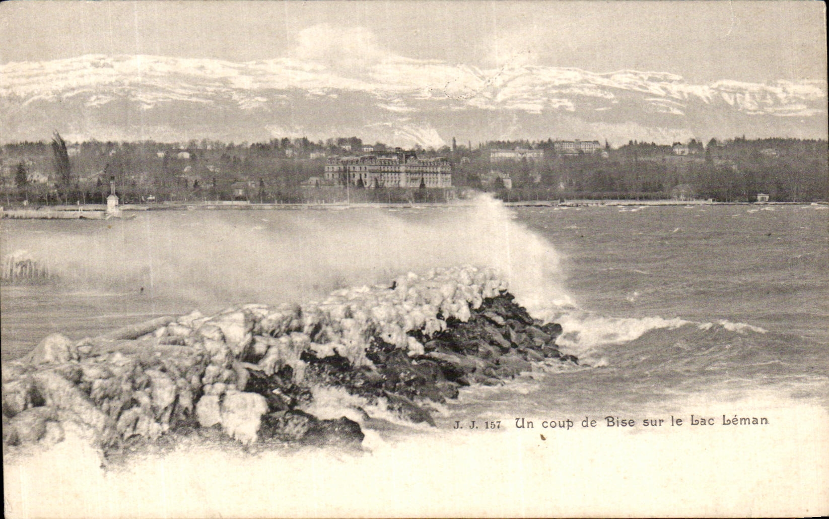 CPA Un Coup de Bise sur le Lac Leman