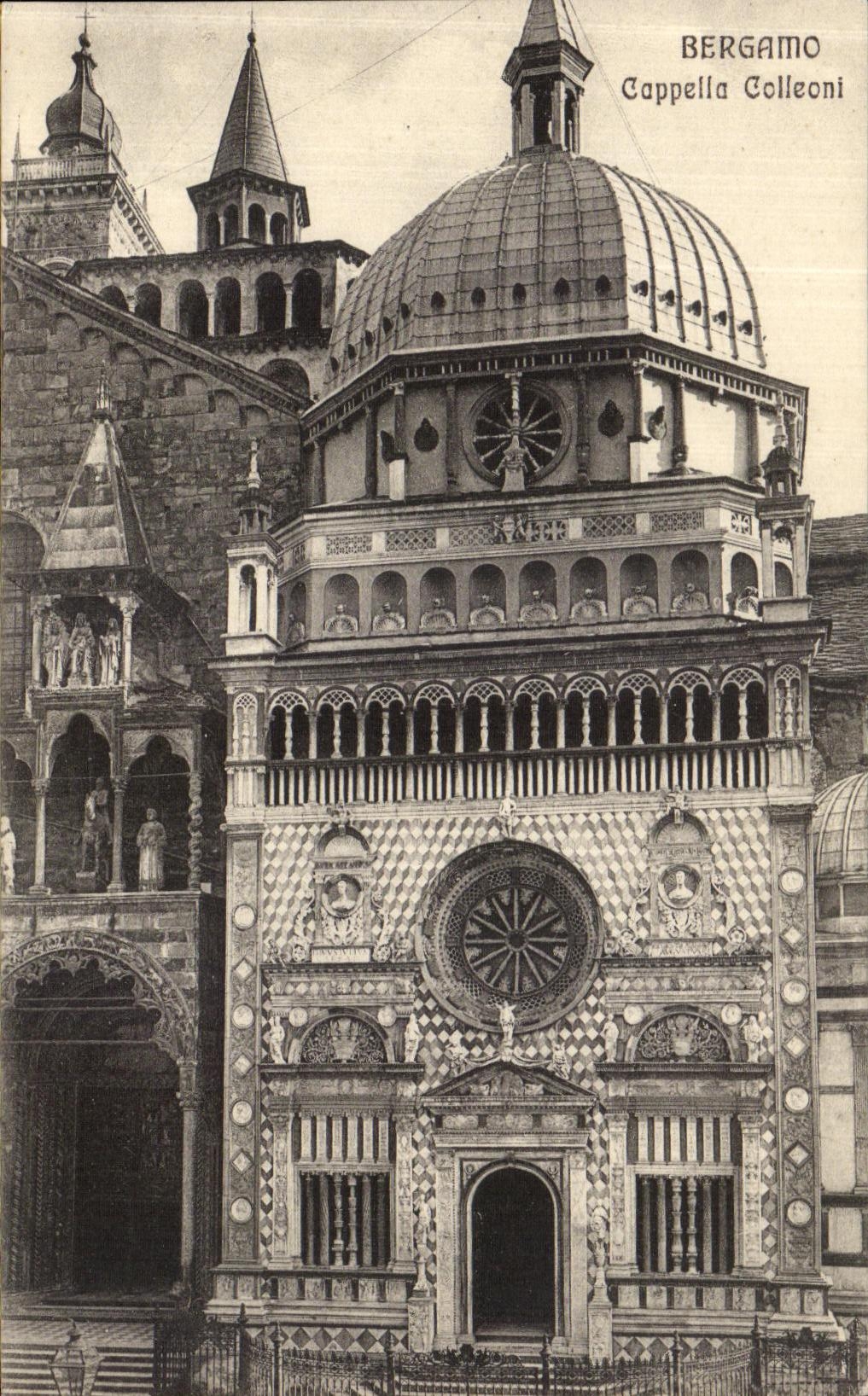 POSTAL Bergamo Cappella Colleoni de la VENDIMIA