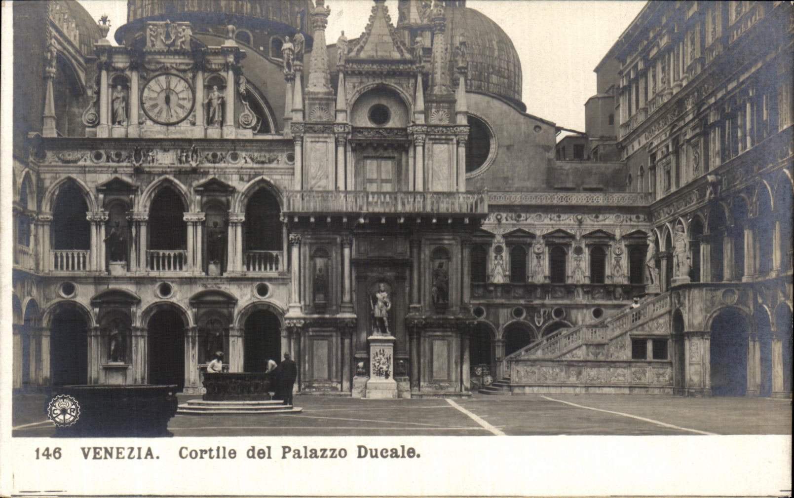 POSTAL Venezia Cortlle del Palazzo Ducal de la VENDIMIA