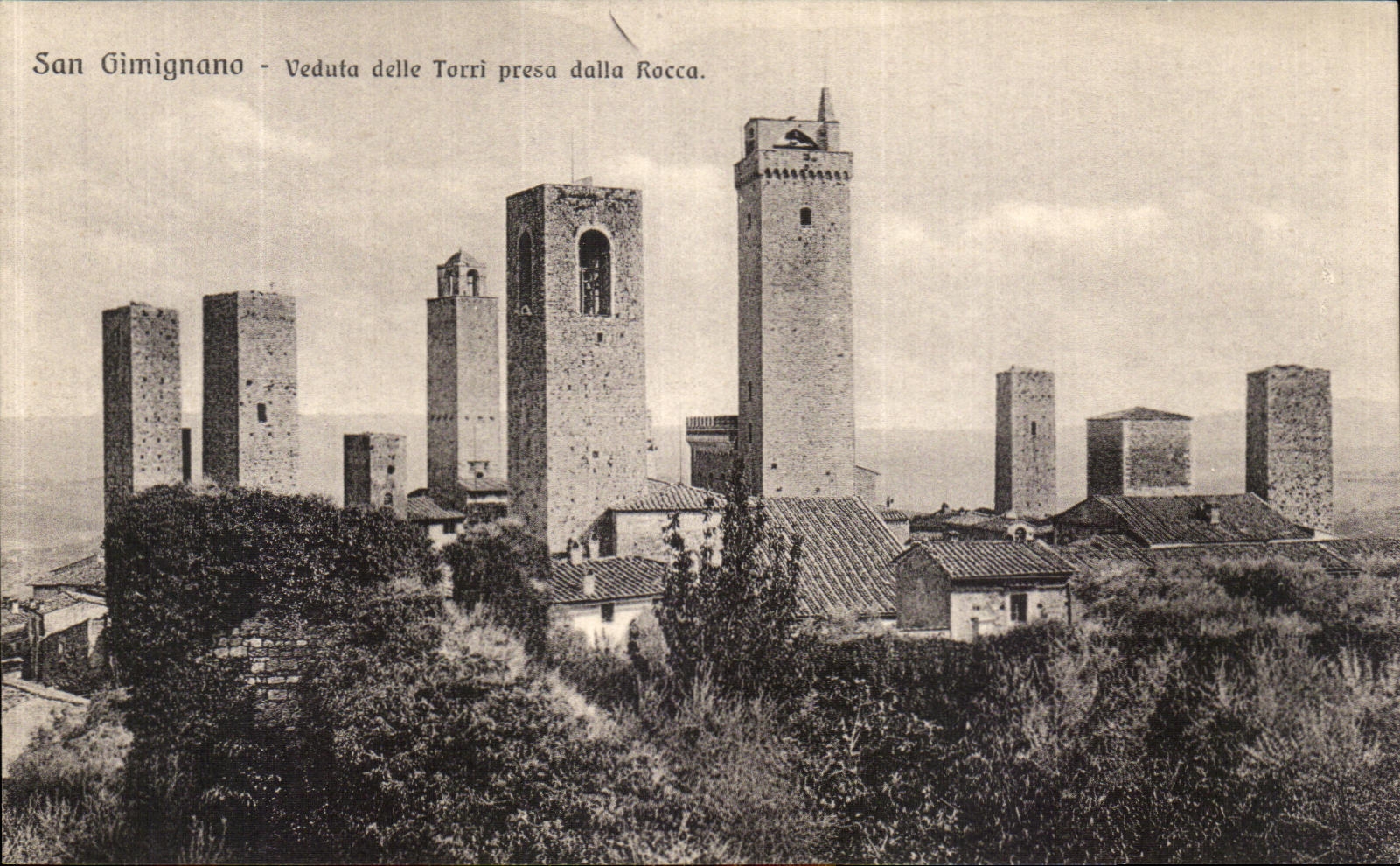 El della Torri de San Gimignano Veduta de la POSTAL de la VENDIMIA presiono Rocca pavimentado