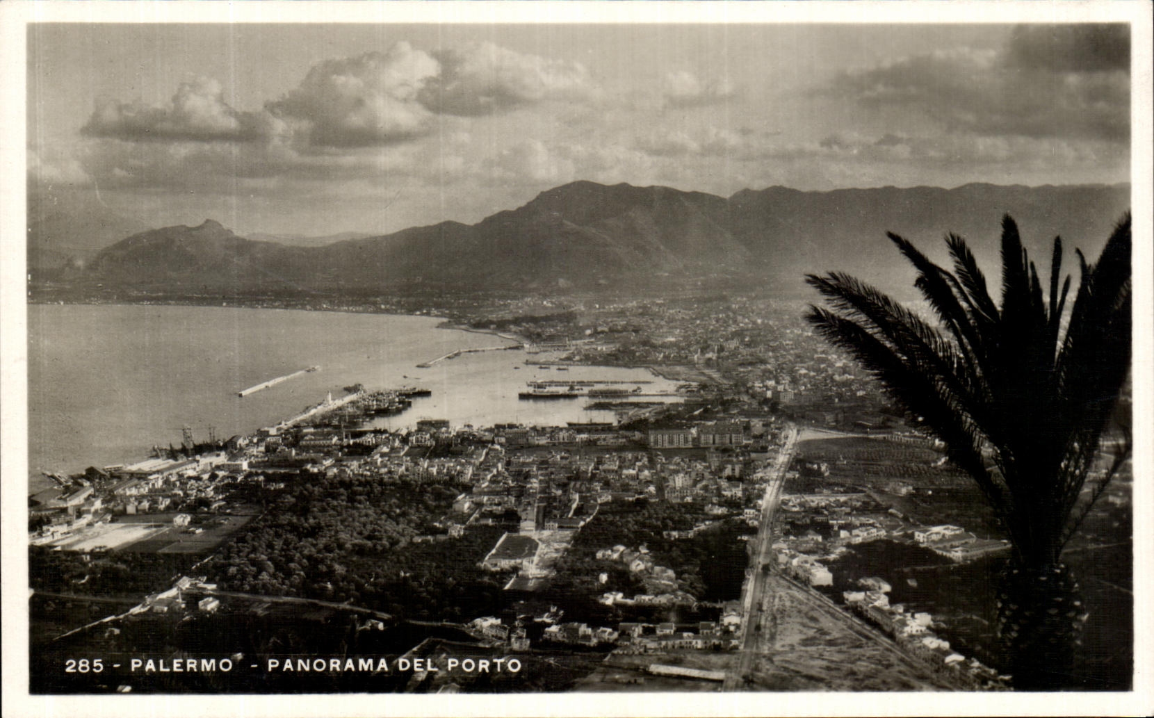 Panorama LED Oporto de Mondello de la POSTAL de la VENDIMIA