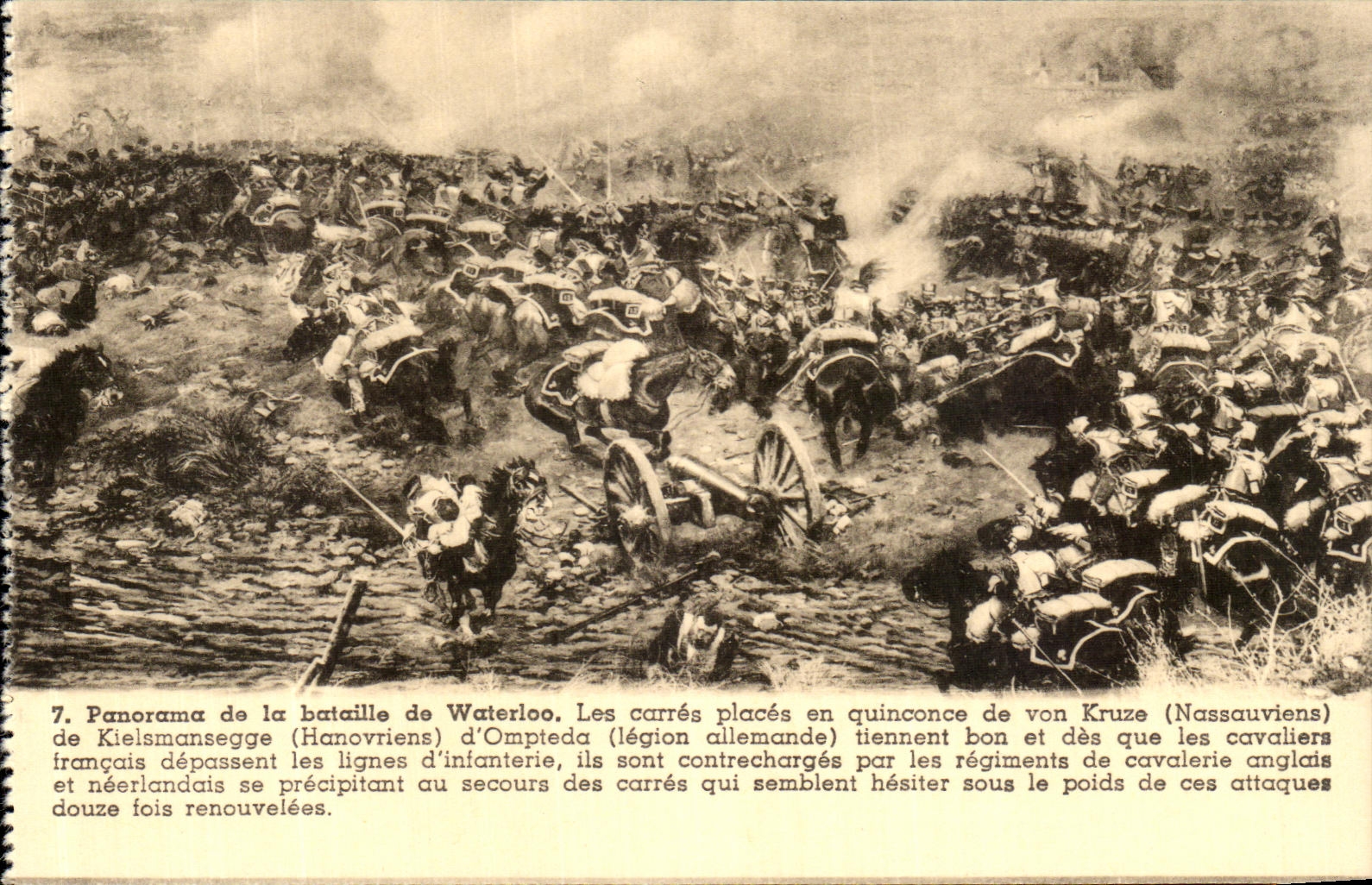 CPA Panorama de la Bataille de Waterloo Militaria