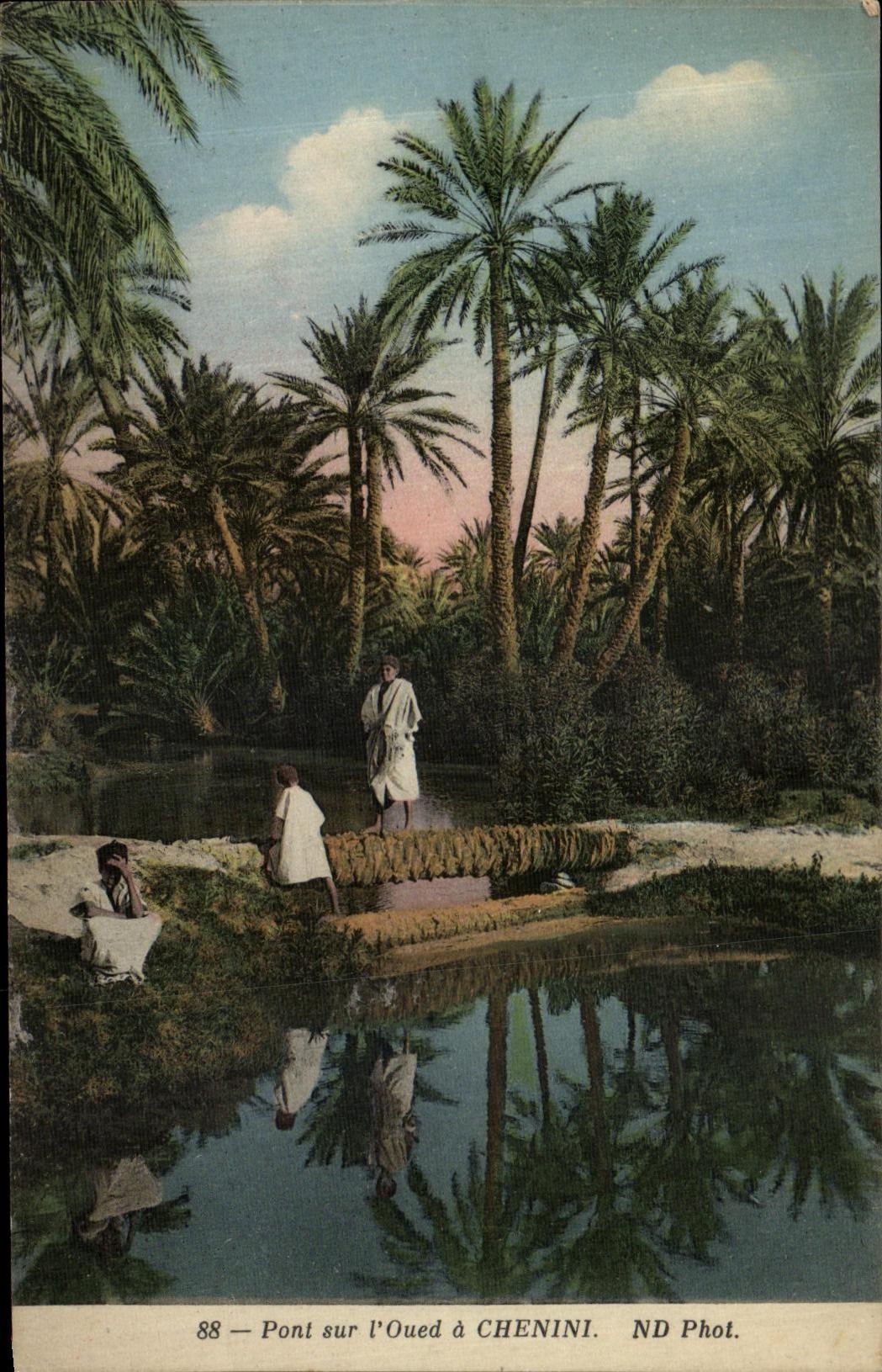 VINTAGE POSTCARD Pont on L Oued has Chenini