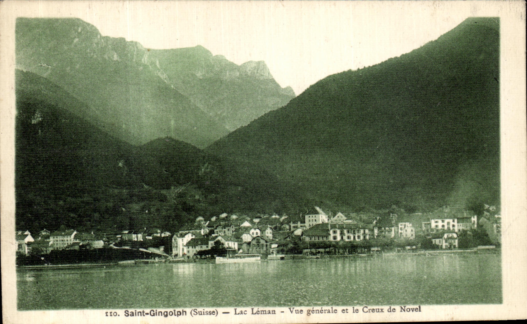 CPA Saint Gingolph Lac Leman Vue Generale et le Creux de Novel