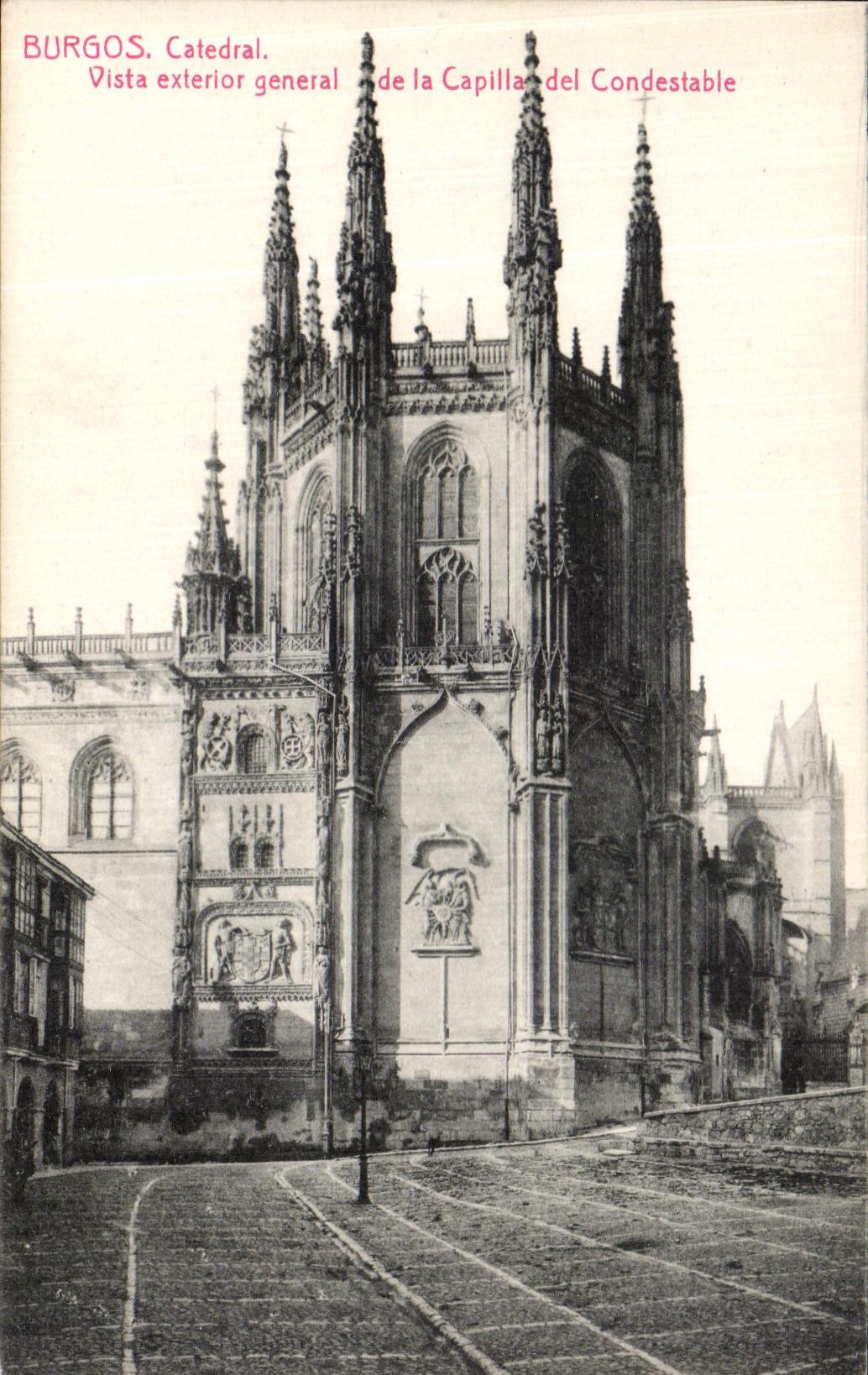 VINTAGE POSTCARD Burgos Catedral Vista exterior general of Capiae del Condestable