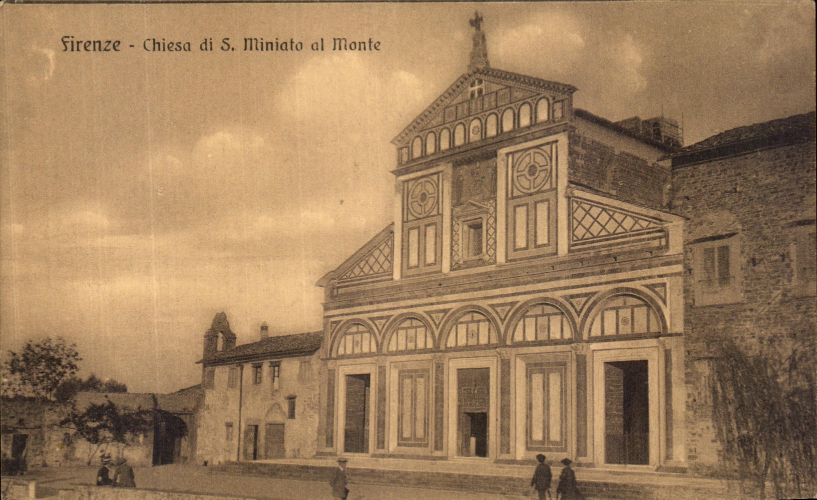 El Al de Firenze Chiesa di S Miniato de la POSTAL de la VENDIMIA sube