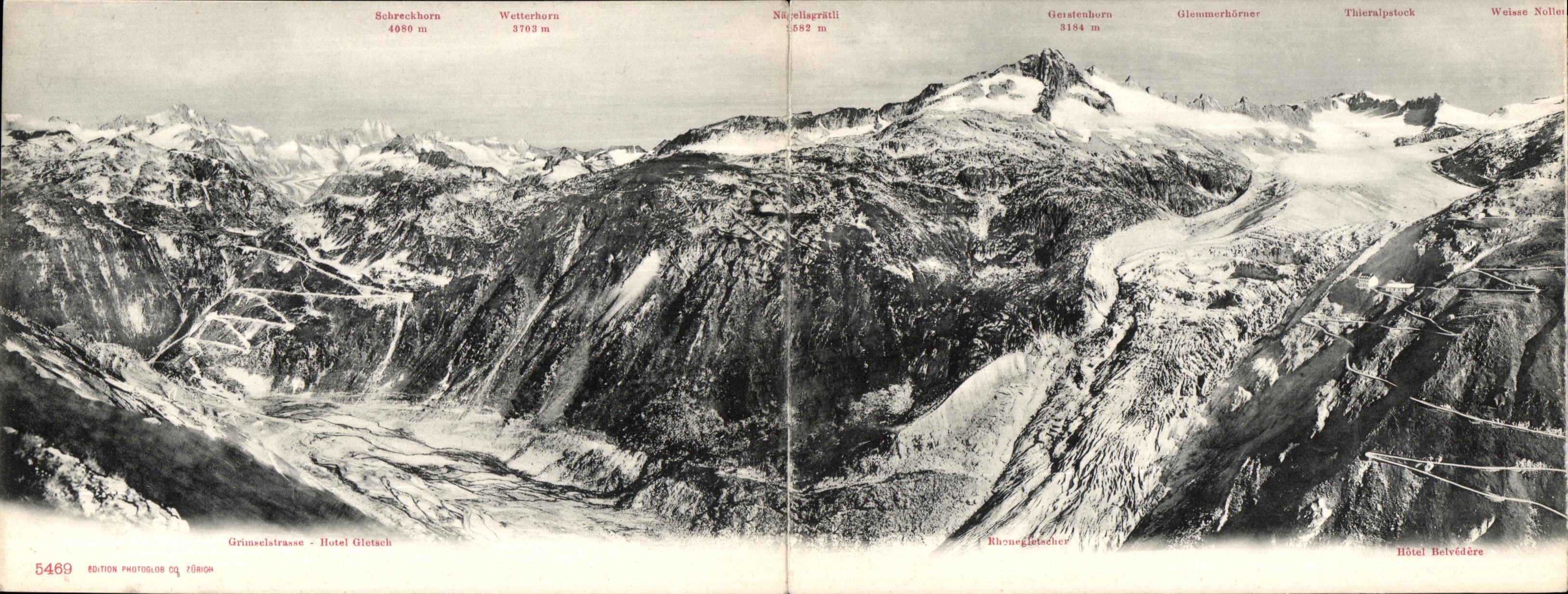 CARTE DOUBLE Grimselstrasse Suisse