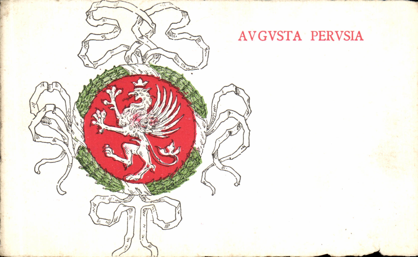 CPA Avgvsta Perusia Aigle Armoiries
