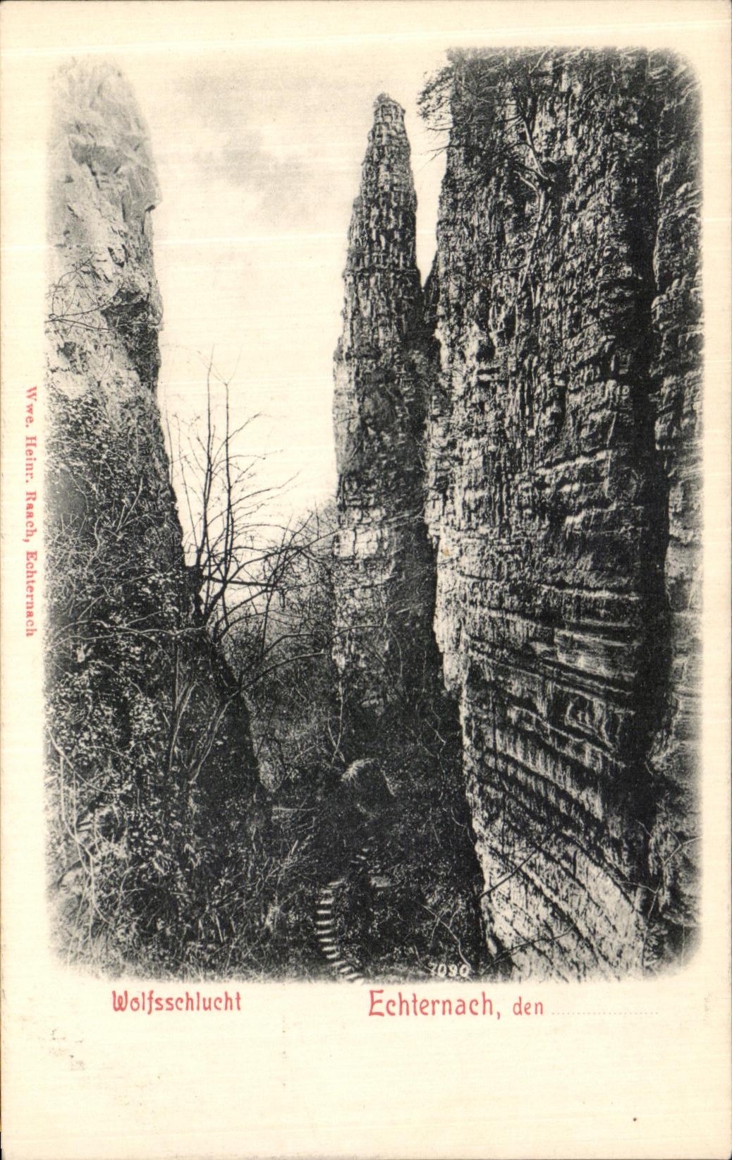 VINTAGE POSTCARD Wolfsschuchi Echternach D