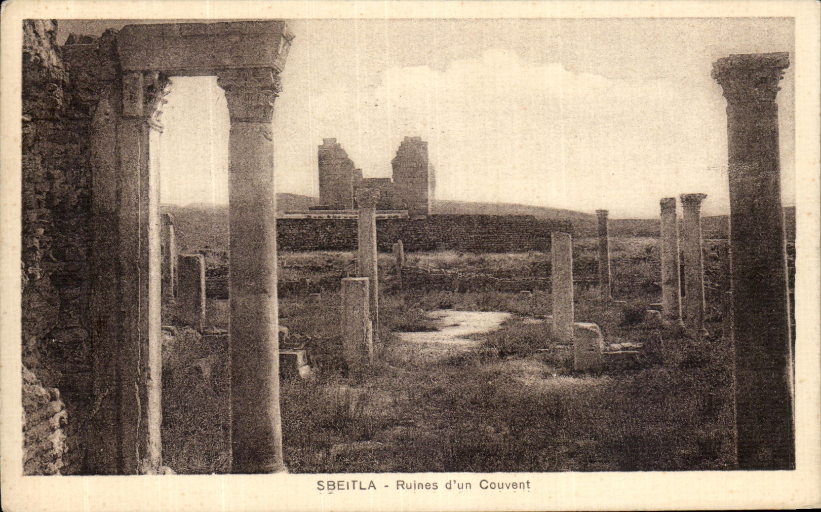 VINTAGE POSTCARD Sbeitla Ruins D a Convent