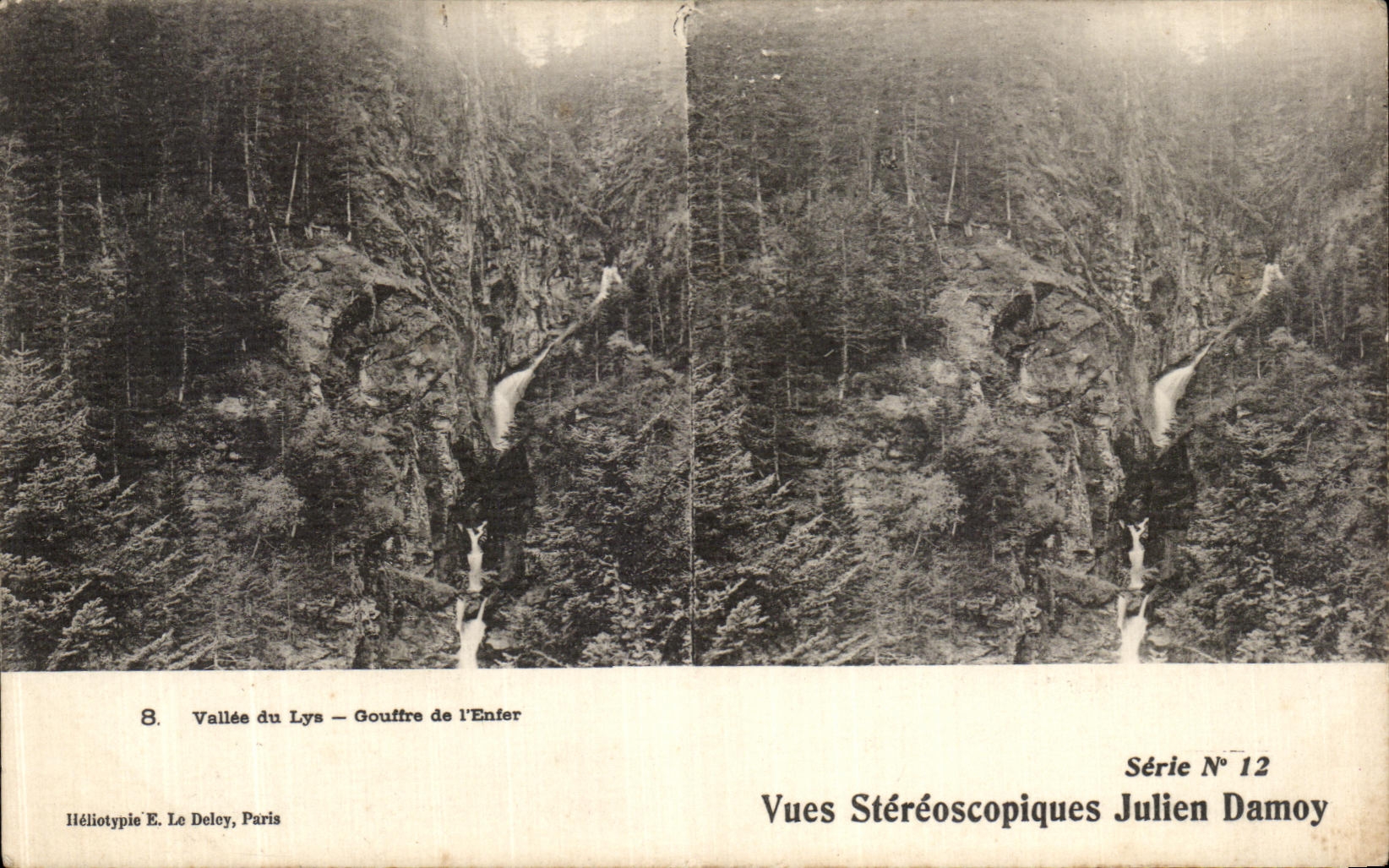 CPA Vallee du Lys Gouffre de l Enter Vues Stereoscopiques Julien Damoy