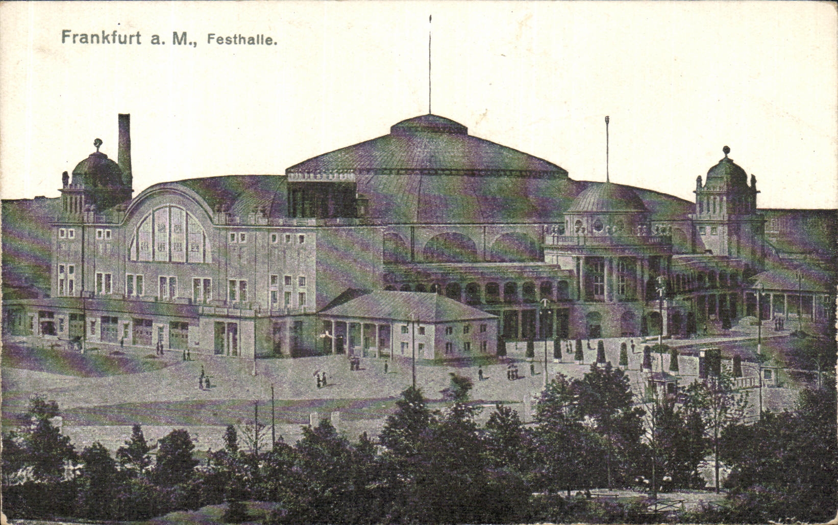VINTAGE POSTCARD Frankfurt has Mr  Festhalle