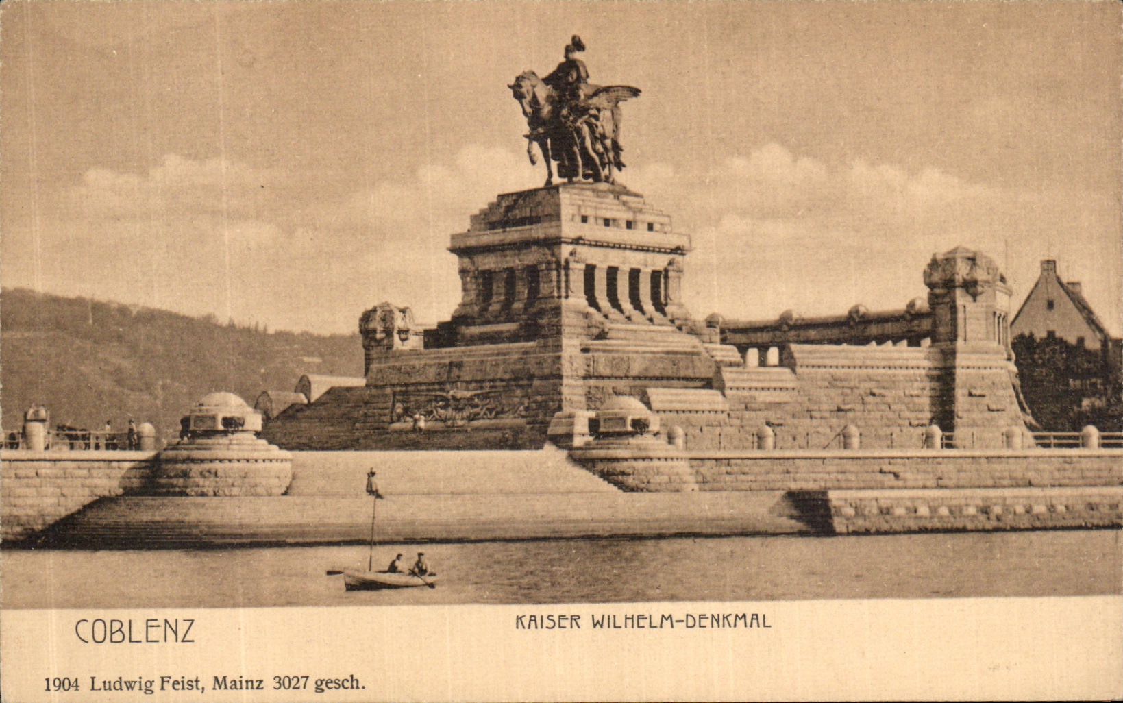 CPA Coblenz Kaiser Wilhelm Denkmal 