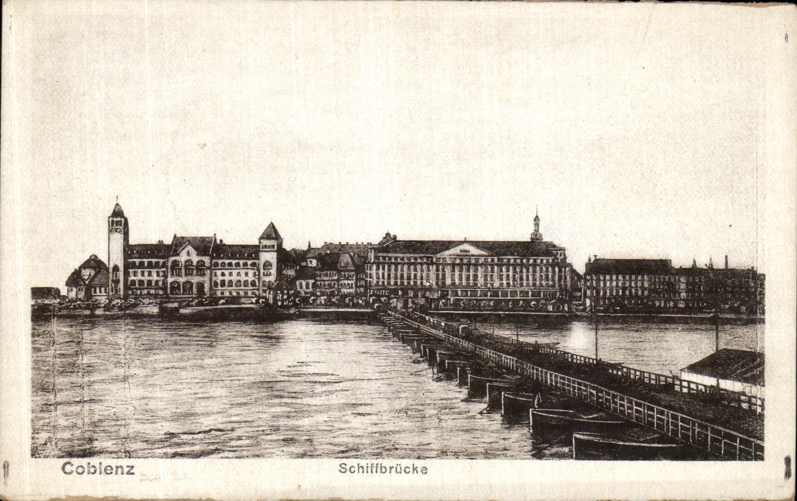 VINTAGE POSTCARD Coblenz Schittbrucke