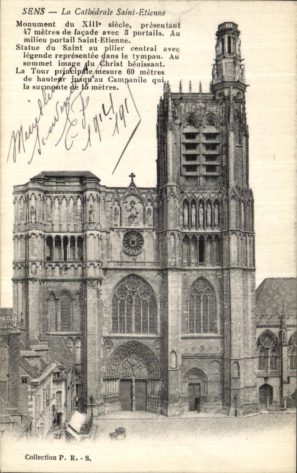 CPA Sens La Cathedrale Saint Etienne