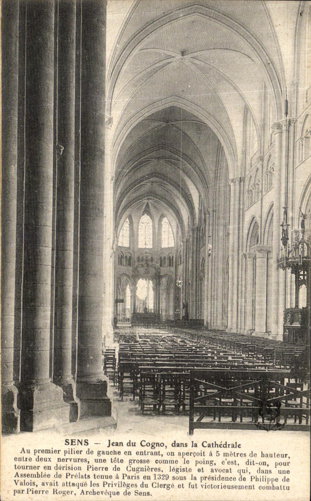 CPA Sens Jean Du Cogo Dans la cathedrale