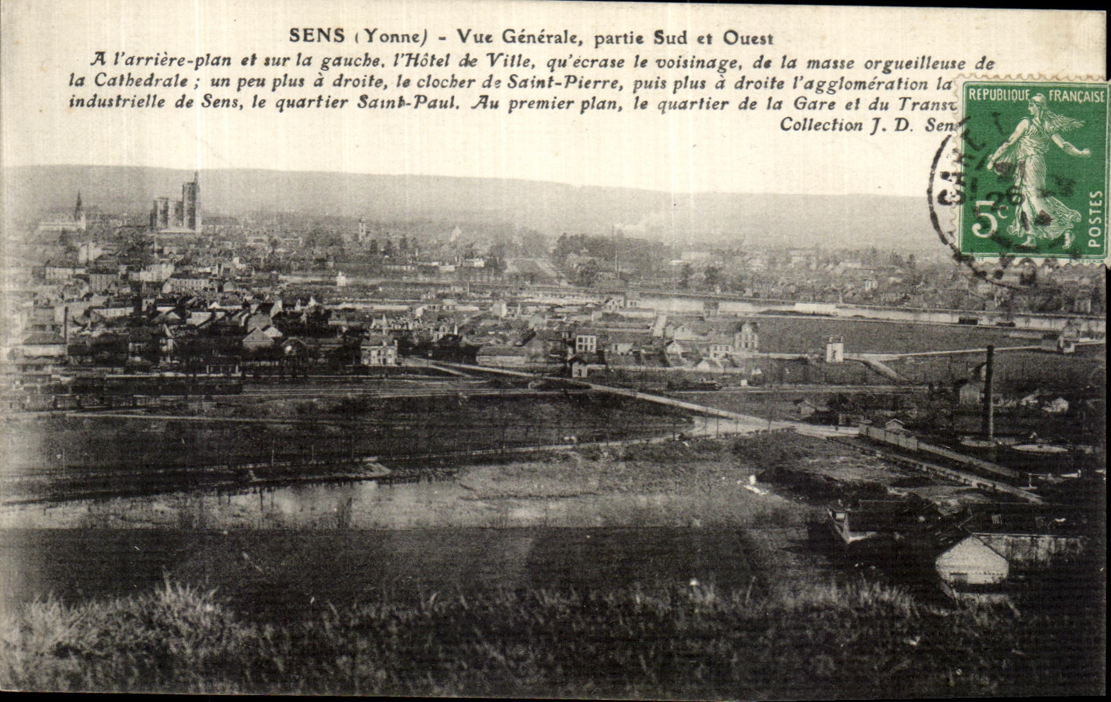 CPA Sens Vue generale Partie Sud Et ouest