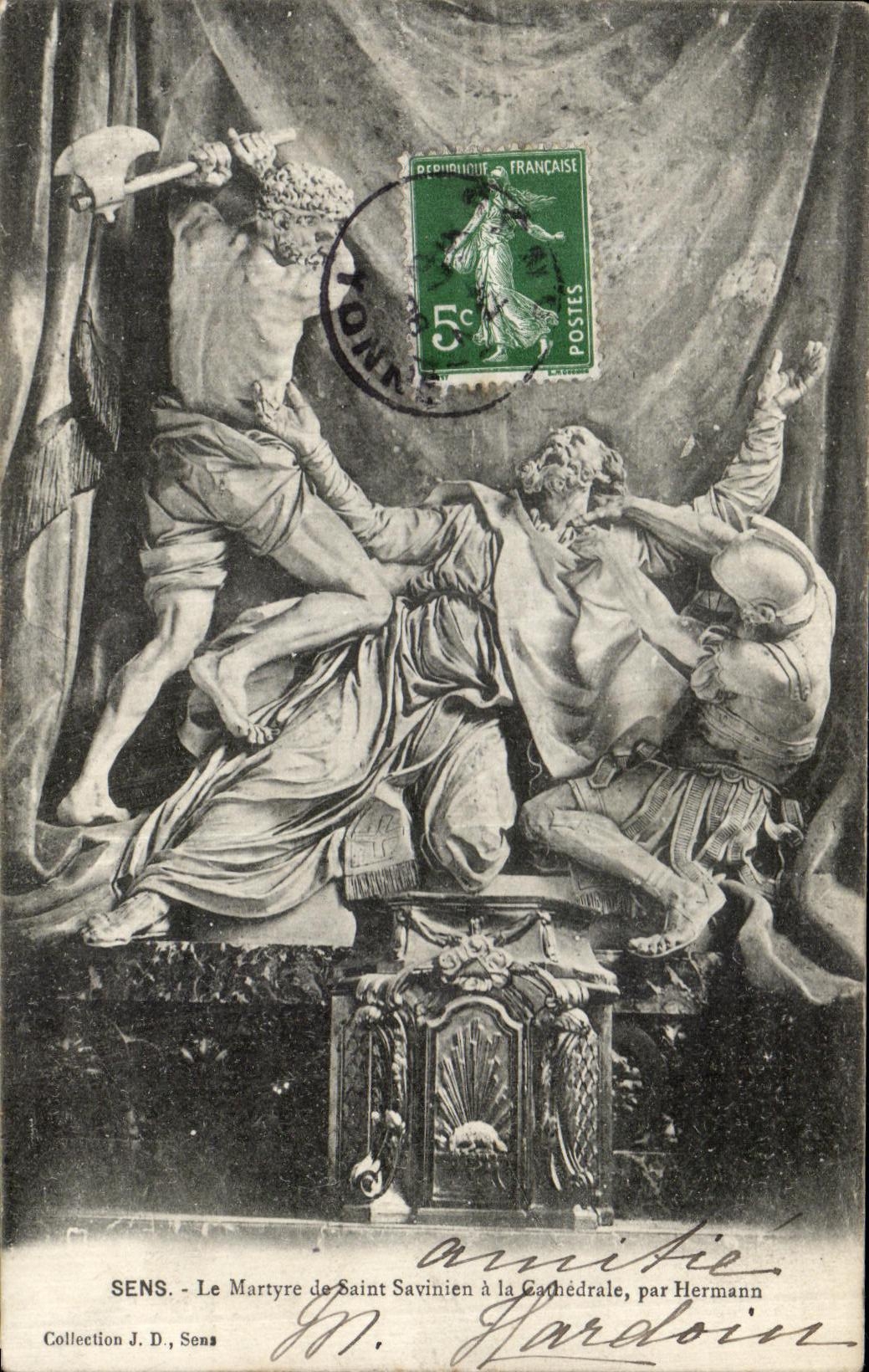 CPA Sens La Martyre de Saint Savinien a la cathedrale par Hermann