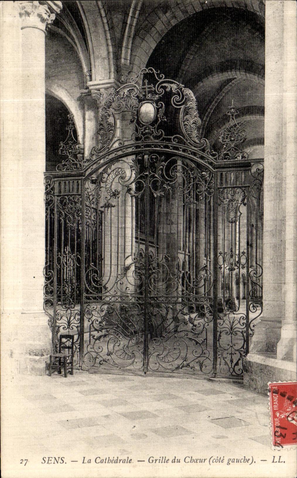 CPA Sens La Cathedrale Grille du Choeur
