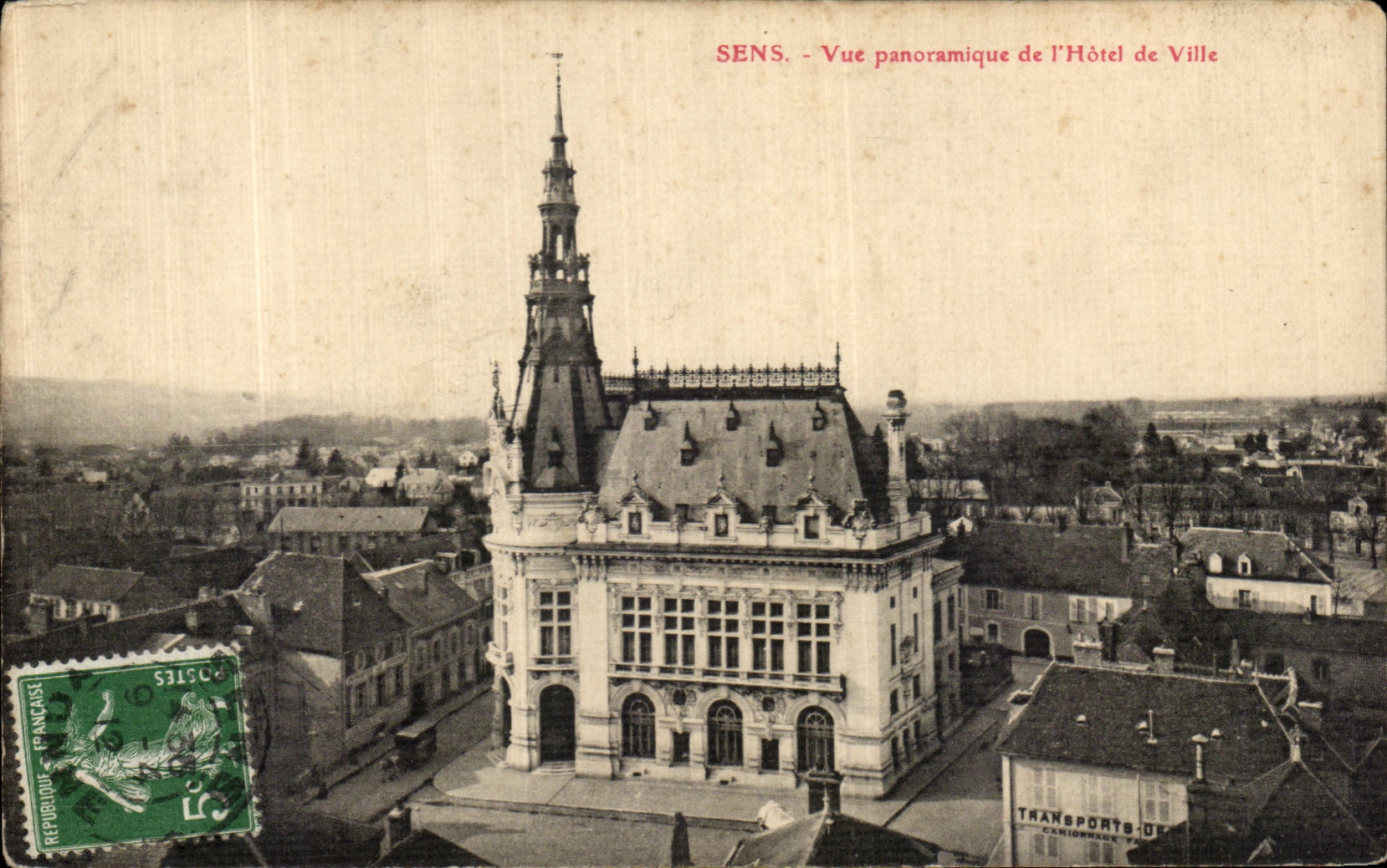 CPA Sens Vue Panoramique de L Hotel de Ville